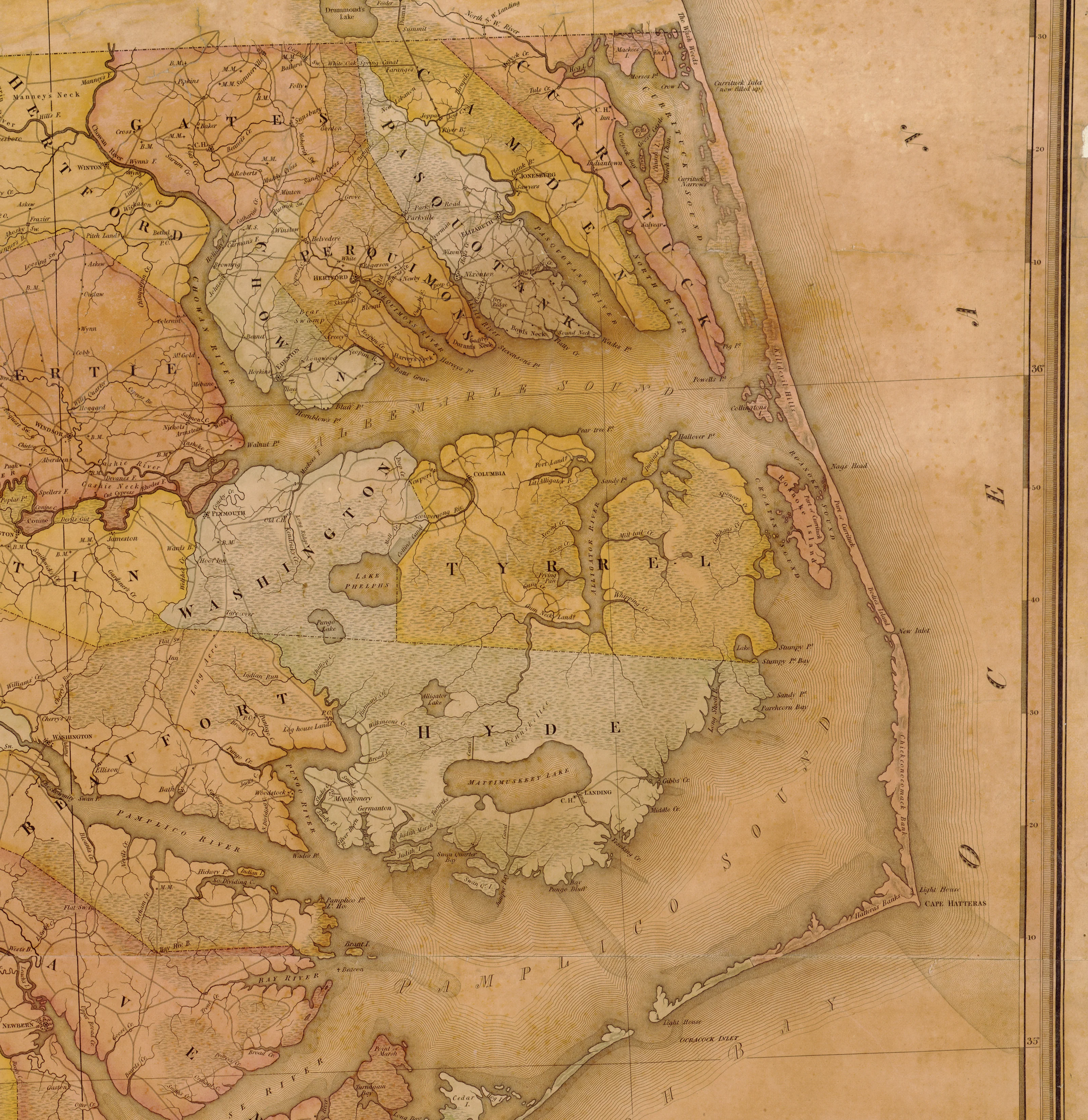 A New Map of the State of North Carolina, 1833 - Image 6