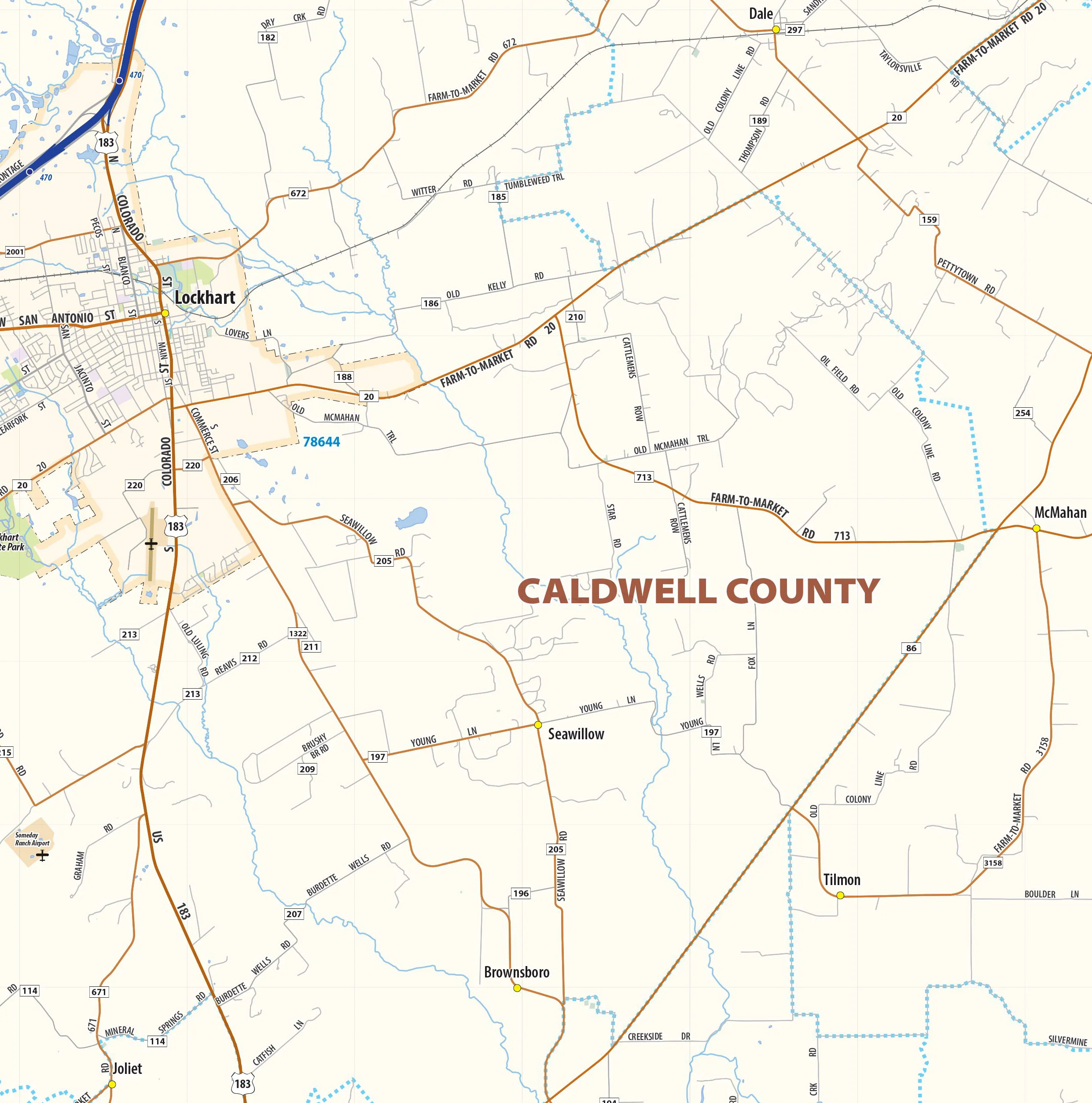 Bastrop County Tx Wall Map - Image 5