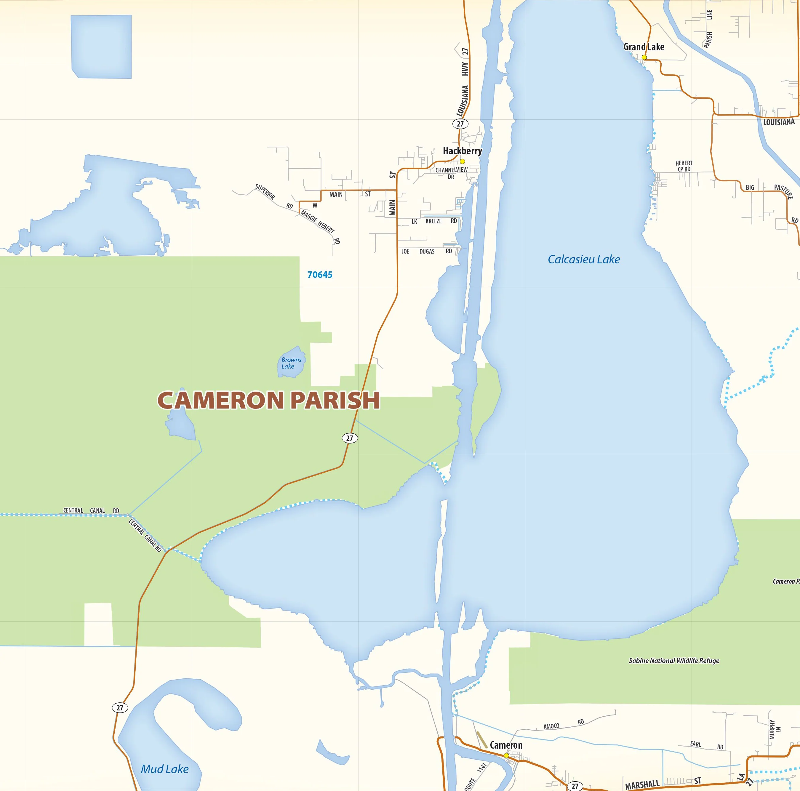 Beaumont, Port Arthur and Lake Charles Area Wall Map - Image 4