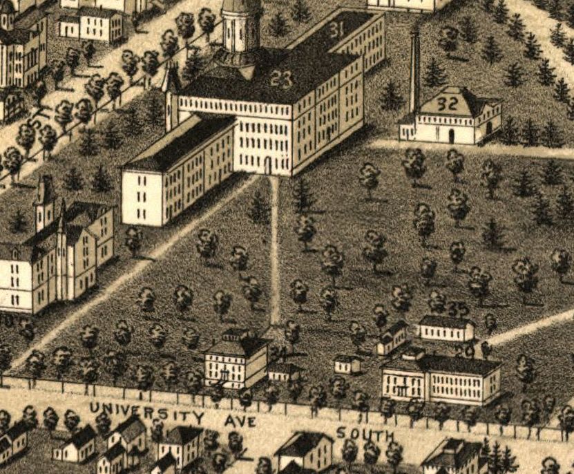 Bird's Eye View of Ann Arbor, Michigan 1880 - Image 5