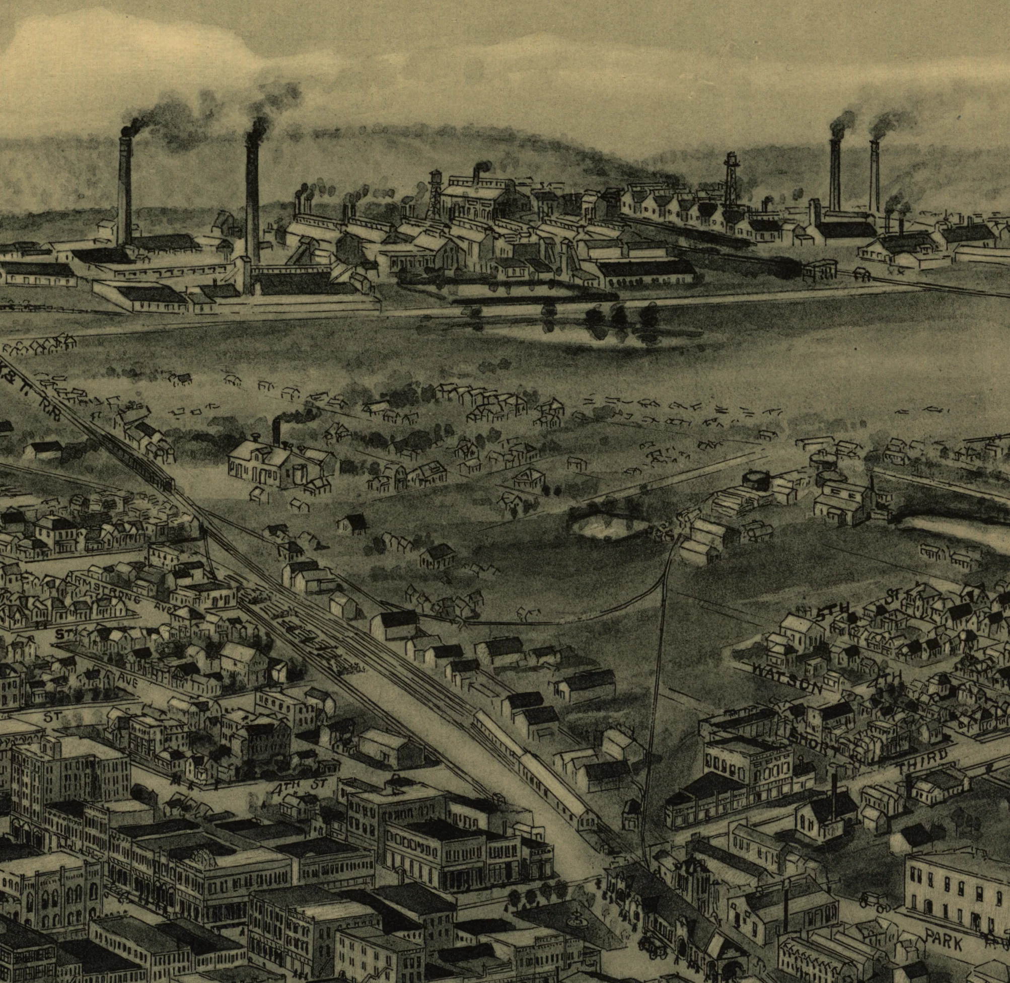 Bird's Eye View of Bartlesville, Oklahoma, 1917 - Image 4