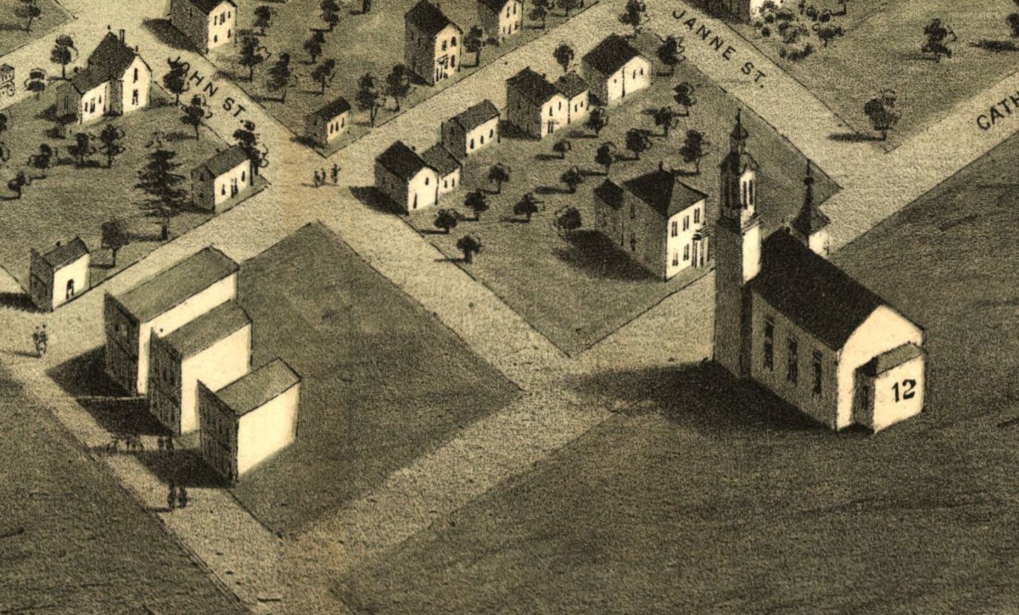Bird's Eye View of Bay City & Portsmouth, 1867 - Image 4