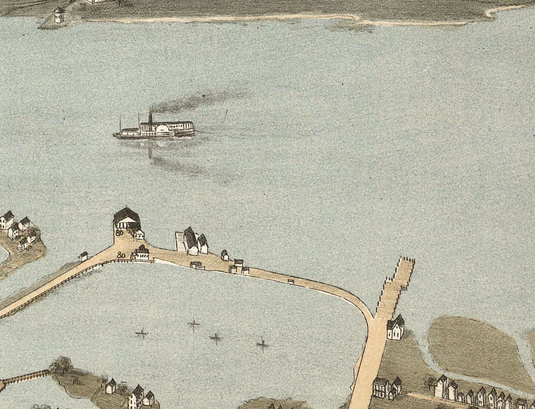 Bird's Eye View of Charleston, SC - 1872 - Image 4