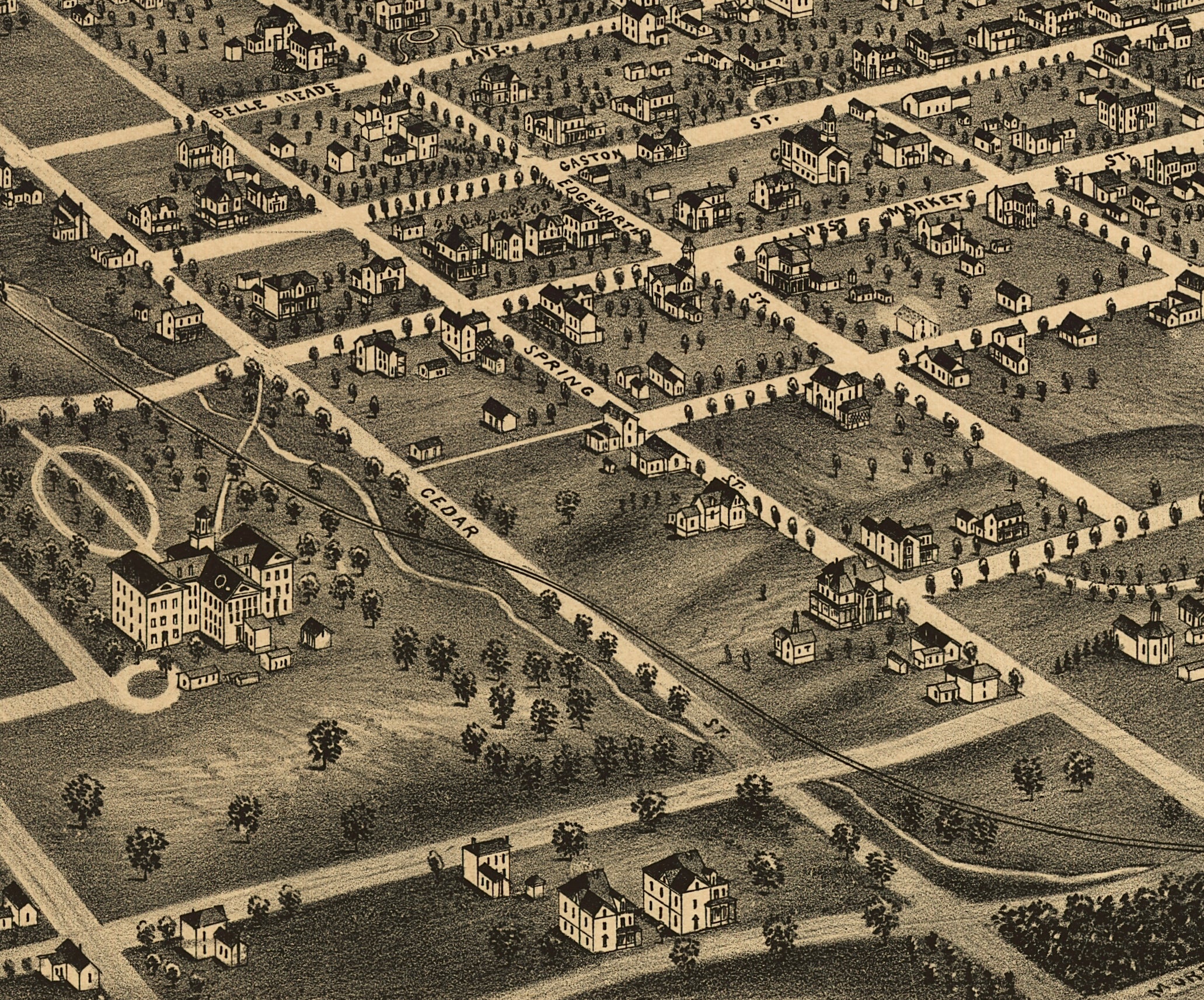 Bird's Eye View of Greensboro, North Carolina, 1891 - Image 5