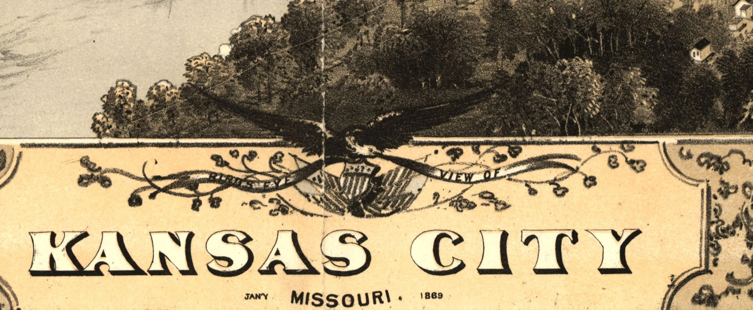 Bird's Eye View of Kansas City, 1869 - Image 4