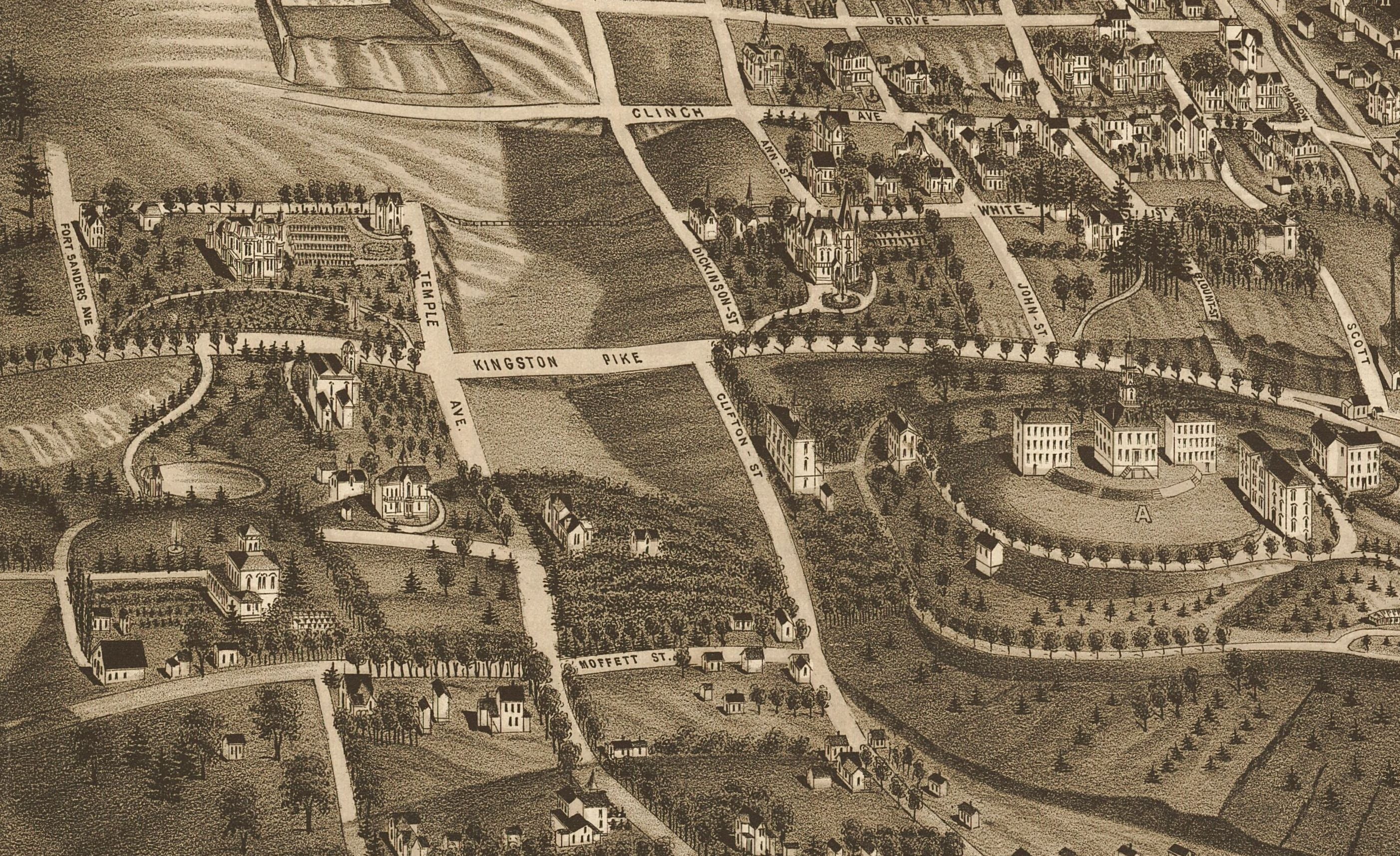 Bird's Eye View of Knoxville, TN. - 1886 - Image 4