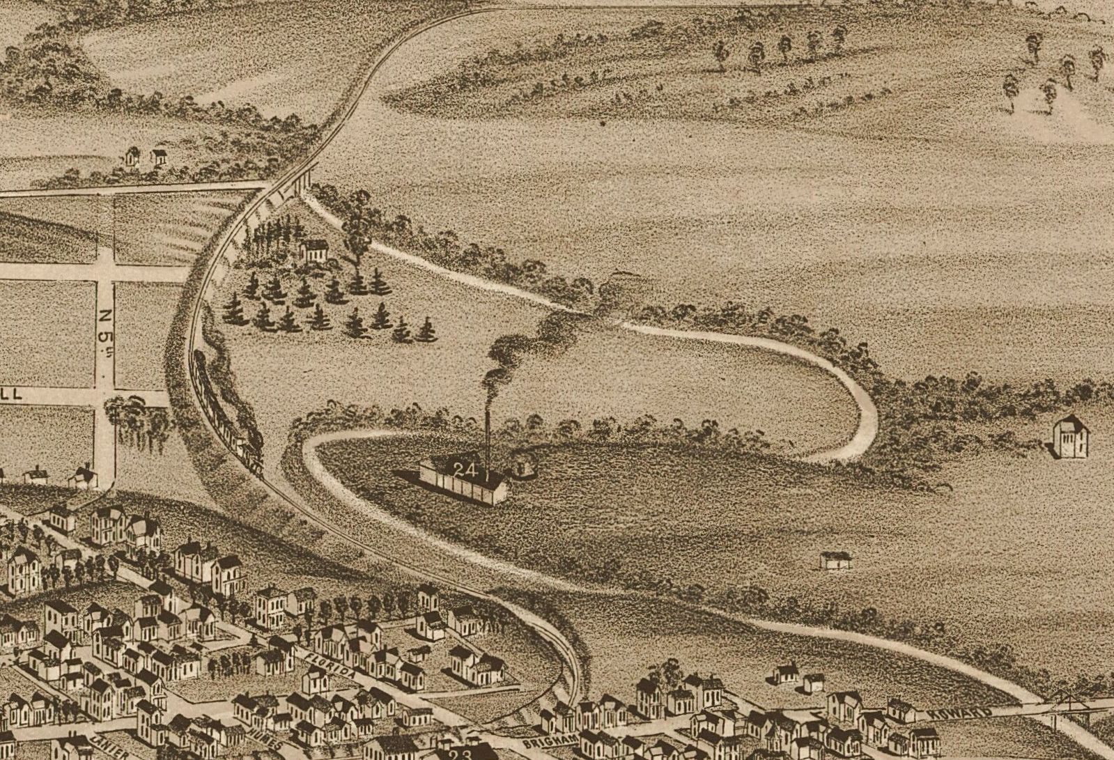 Bird's Eye View of Knoxville, TN. - 1886 - Image 5