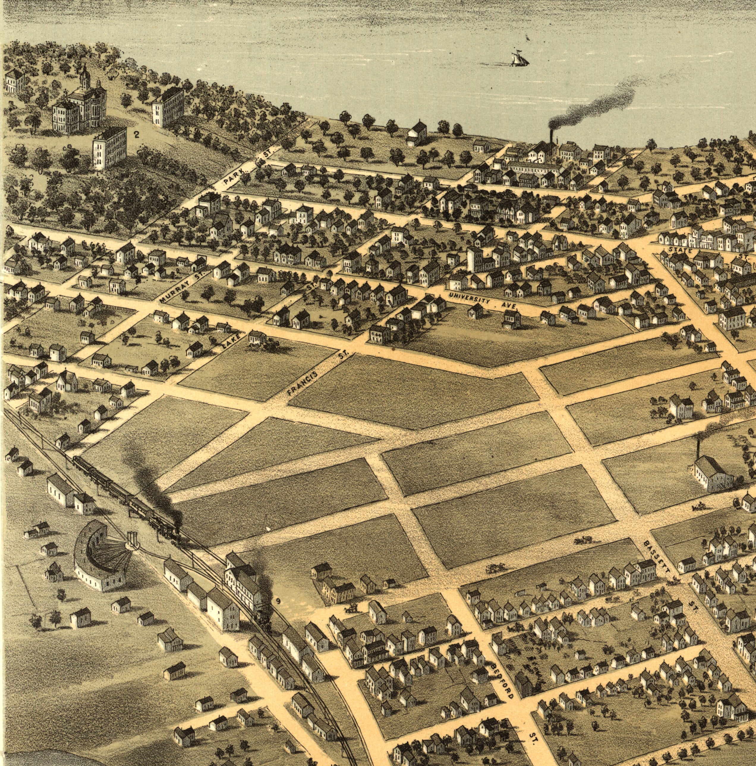 Bird's Eye View of Madison, Wisconsin, 1867 - Image 4