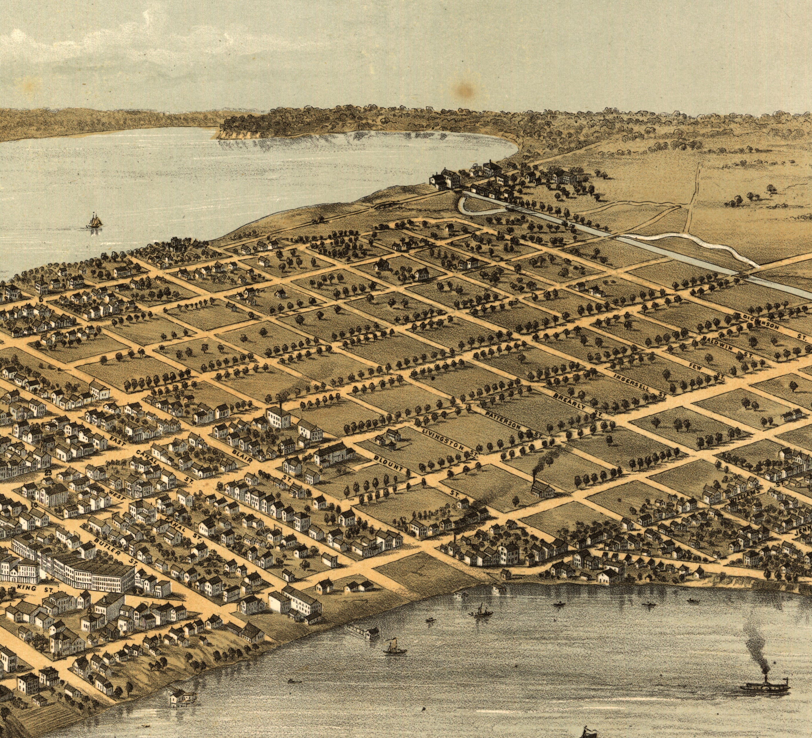 Bird's Eye View of Madison, Wisconsin, 1867 - Image 5