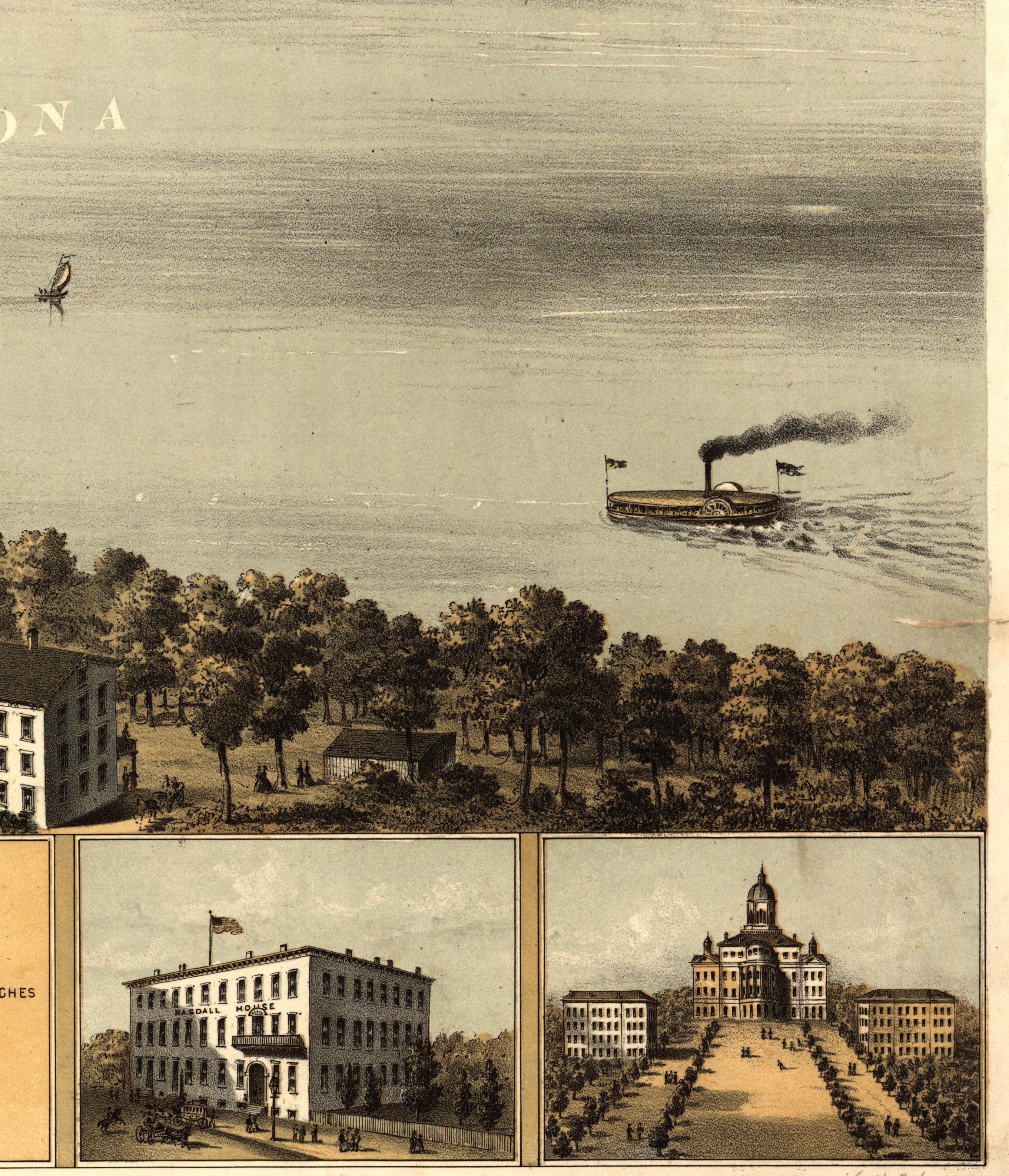 Bird's Eye View of Madison, Wisconsin, 1867 - Image 6