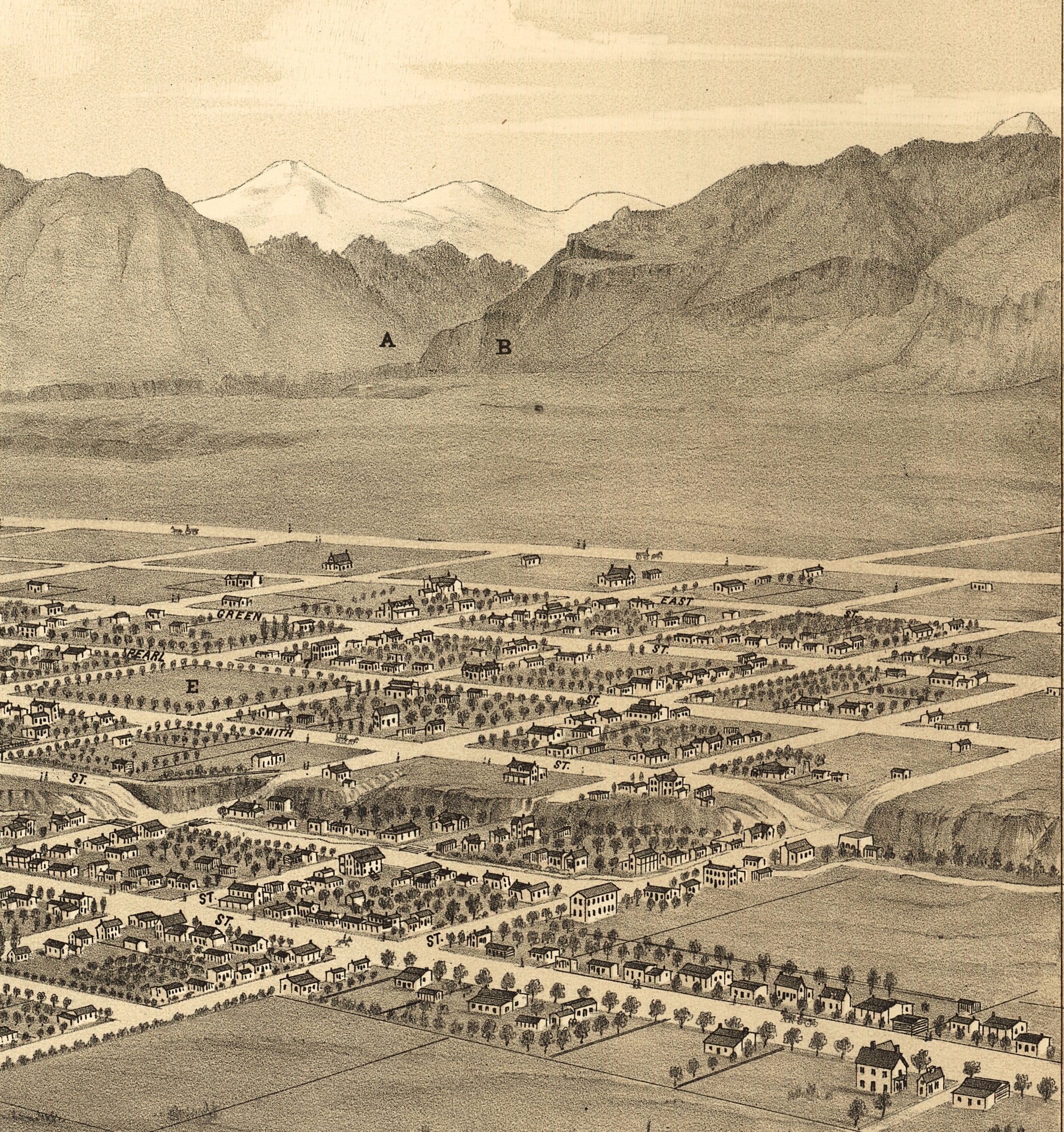 Bird's Eye View of Ogden City, Utah, 1875 - Image 5