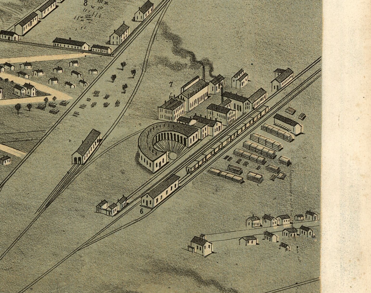 Bird's Eye View of Omaha, NE, 1868 - Image 5