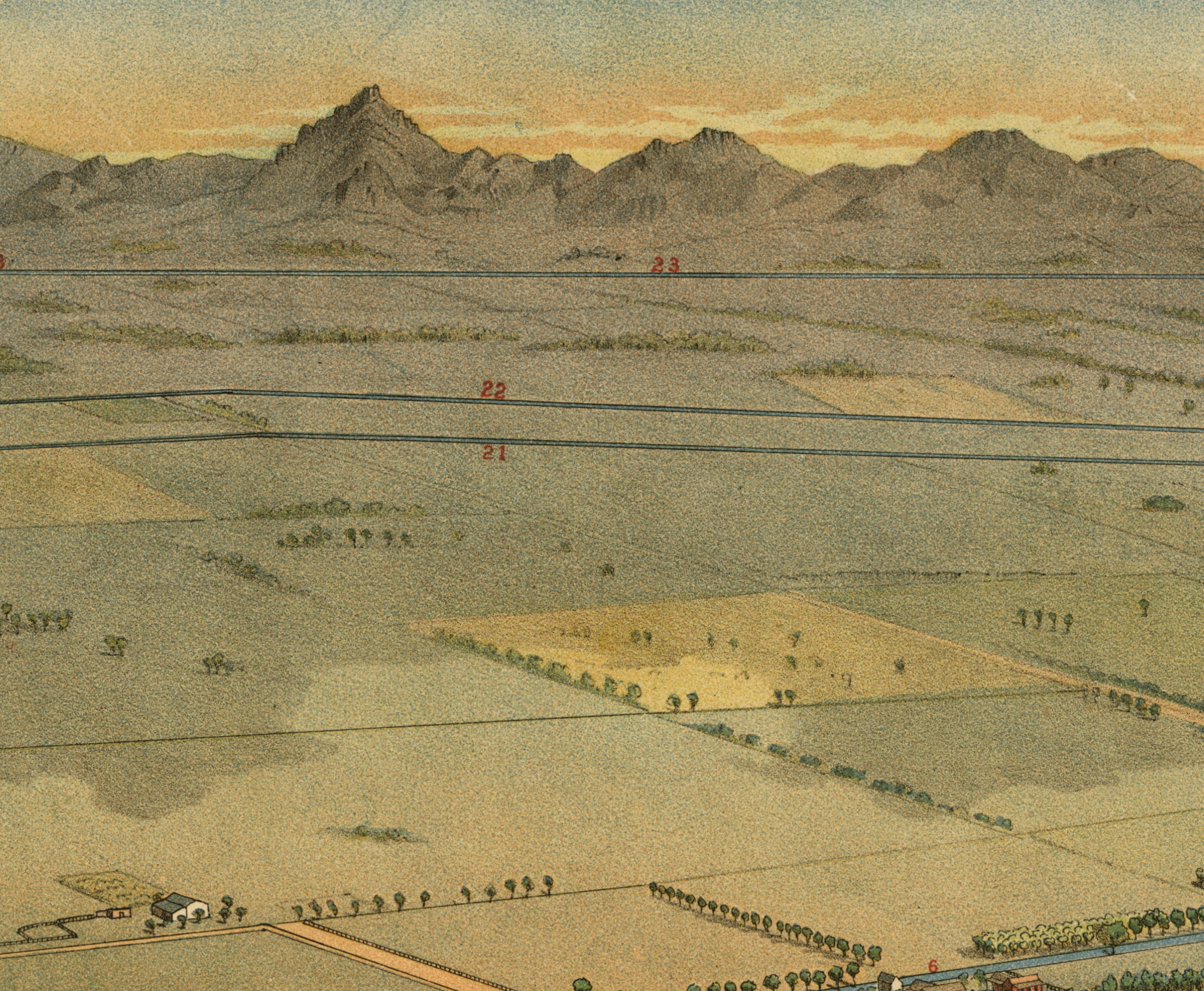 Bird's Eye View of Phoenix, Maricopa County, Arizona, 1885 - Image 6
