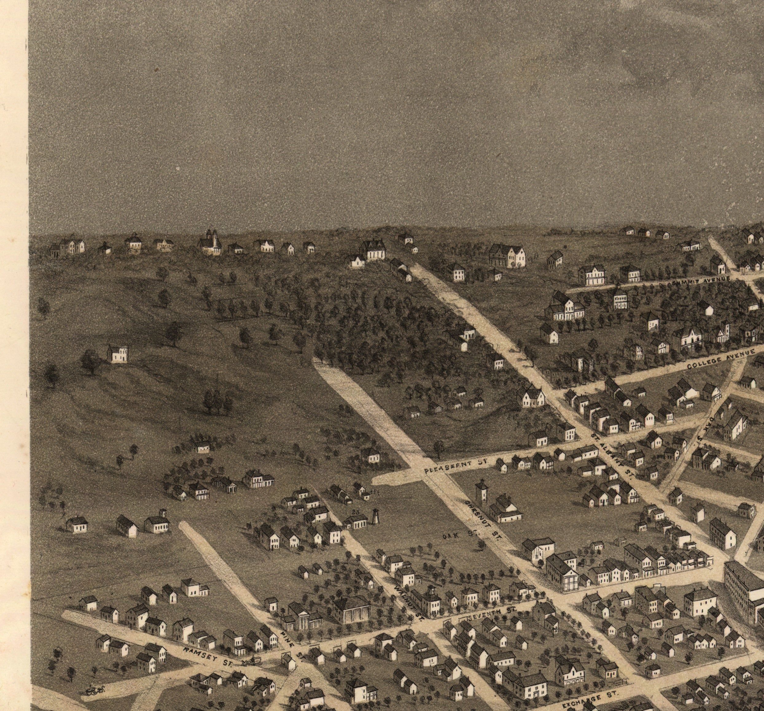 Bird's Eye View of Saint Paul, Minnesota, 1867 - Image 3