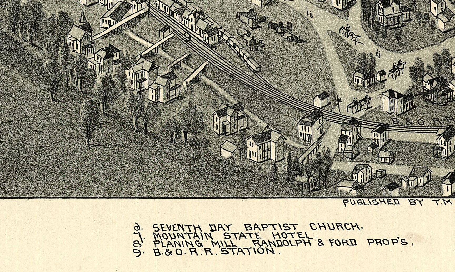 Bird's Eye View of Salem, WV, 1899 - Image 4