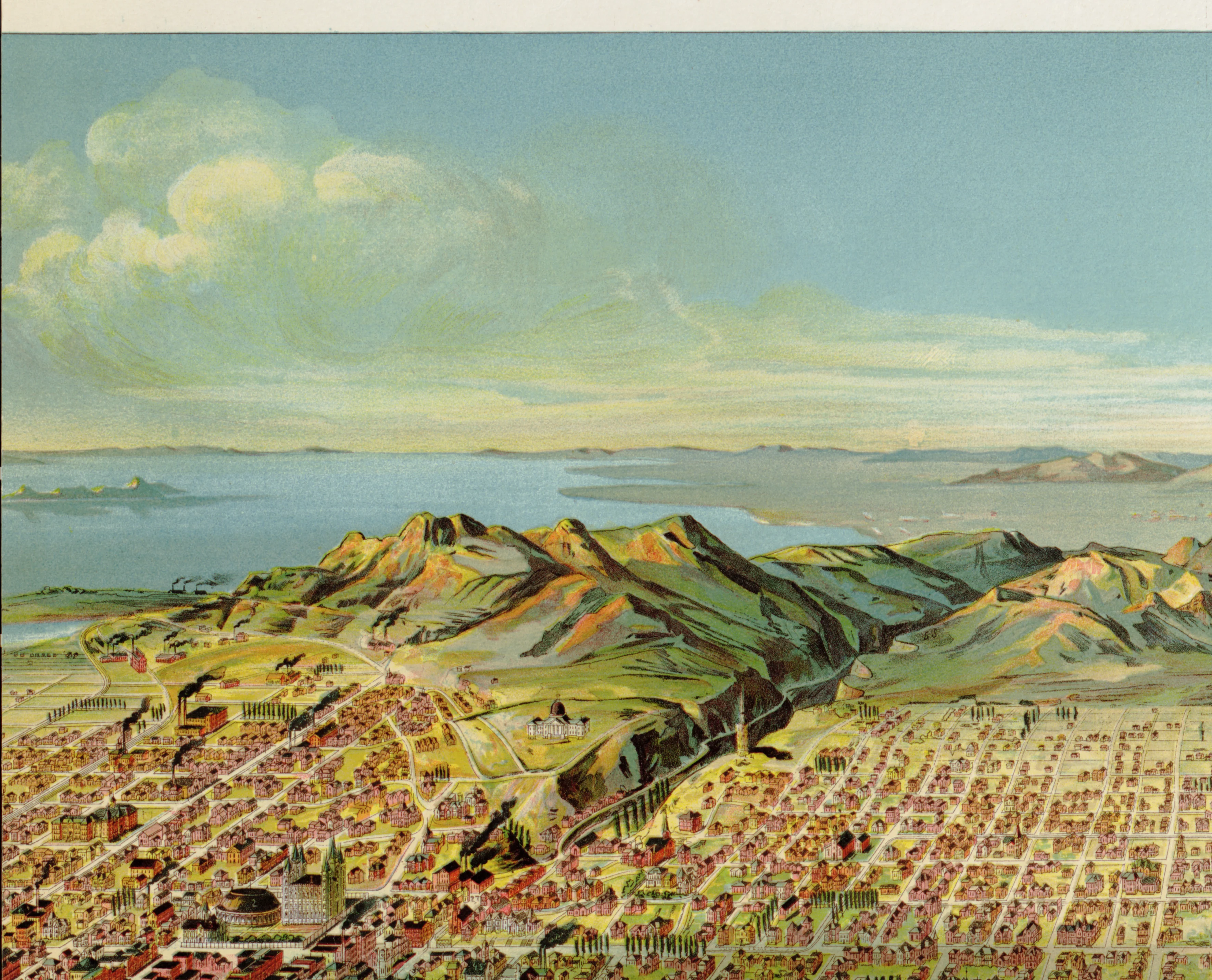 Bird's Eye View of Salt Lake City, Utah, 1891 - Image 5