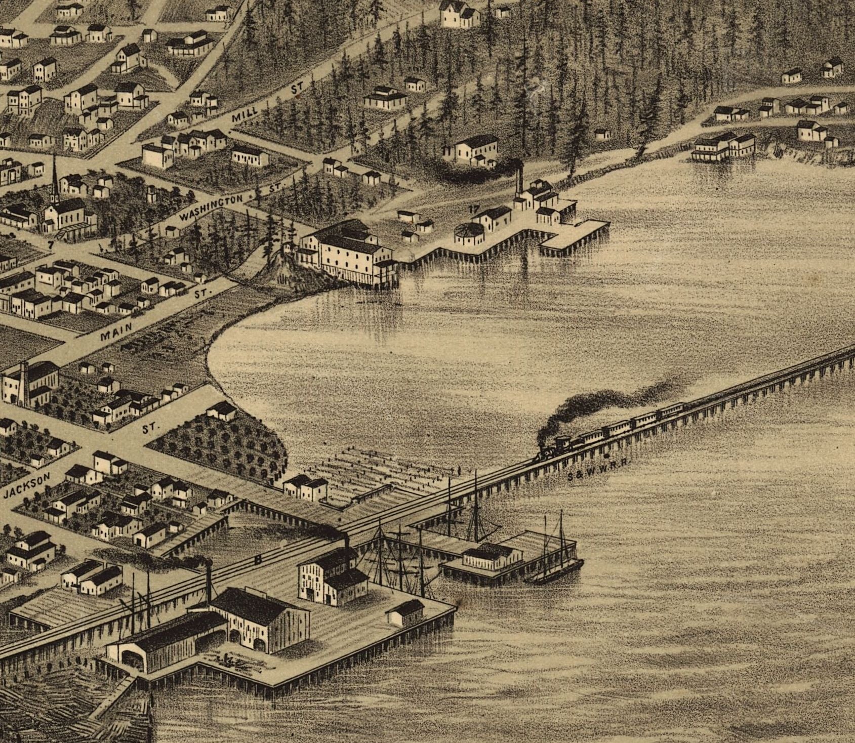 Bird's Eye View of Seattle, WA. - 1878 - Image 5