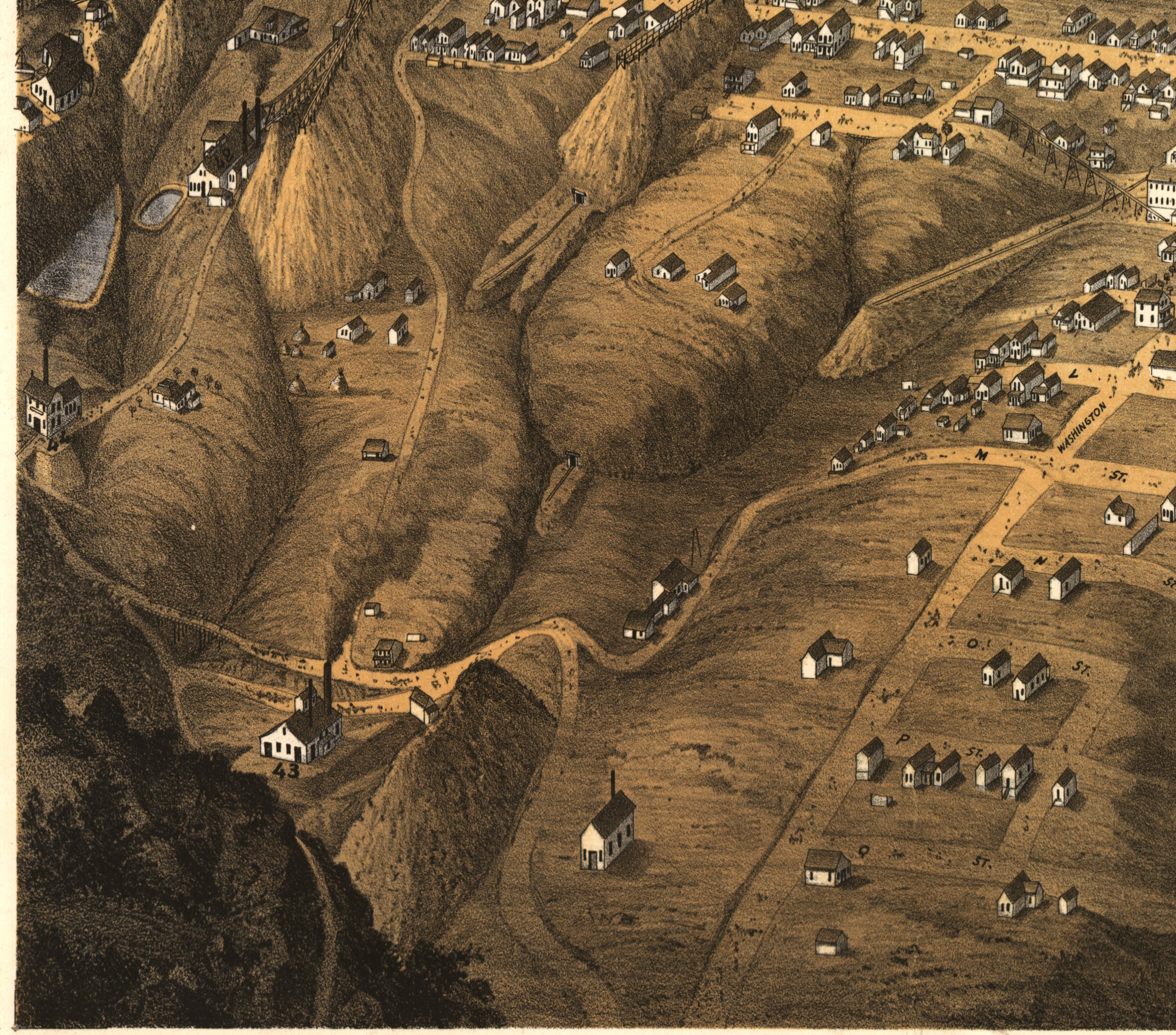 Bird's Eye View of Virginia City, Nevada, 1875 - Image 6