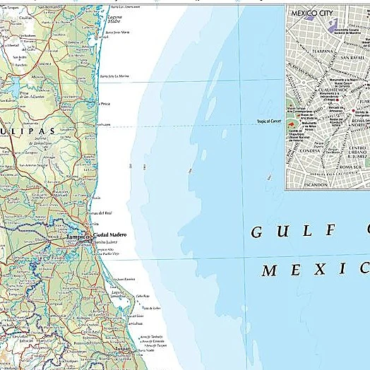 Central Mexico Wall Map by The Times - Image 4