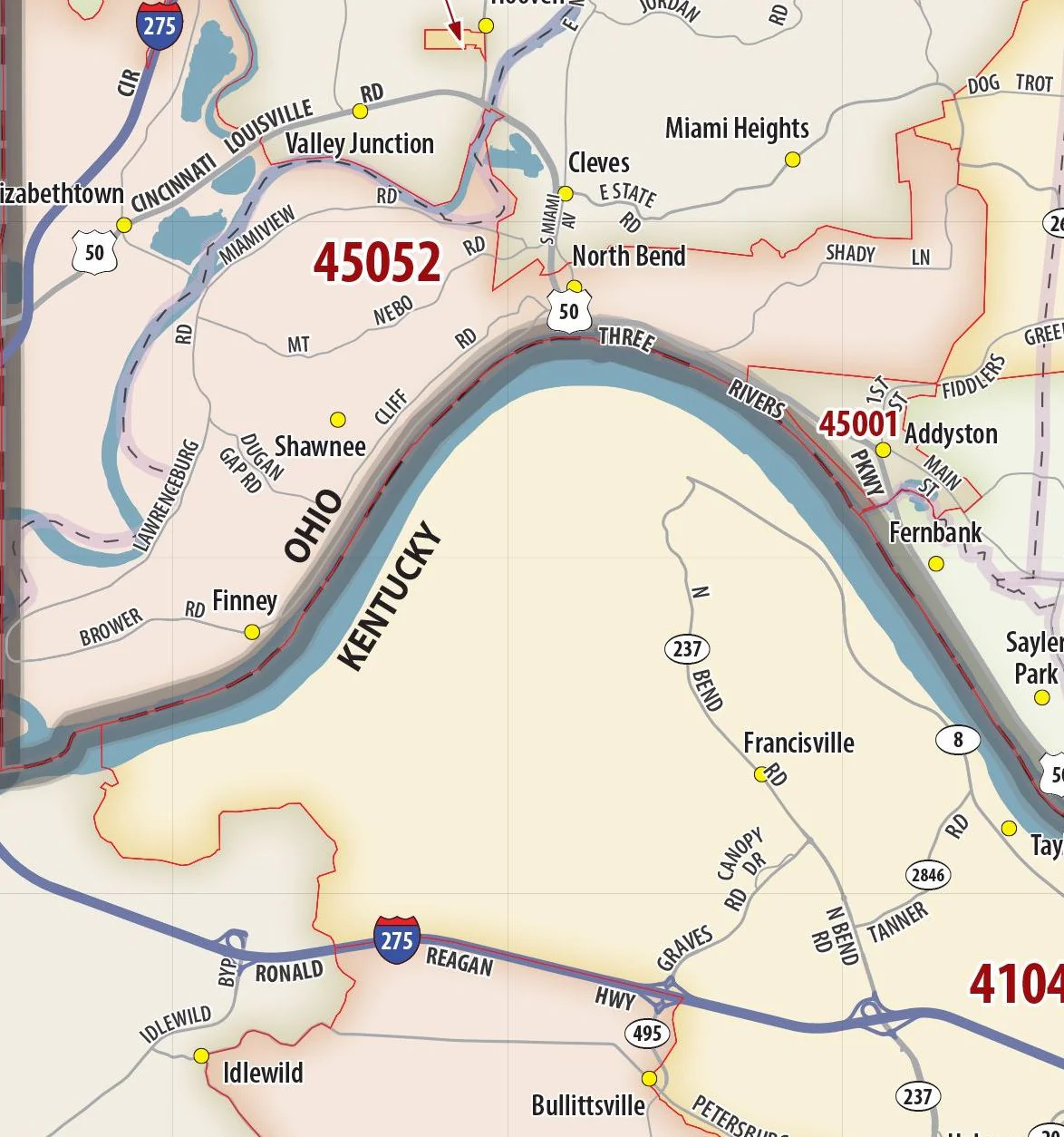 Cincinnati Area Zip Code Map - Image 3