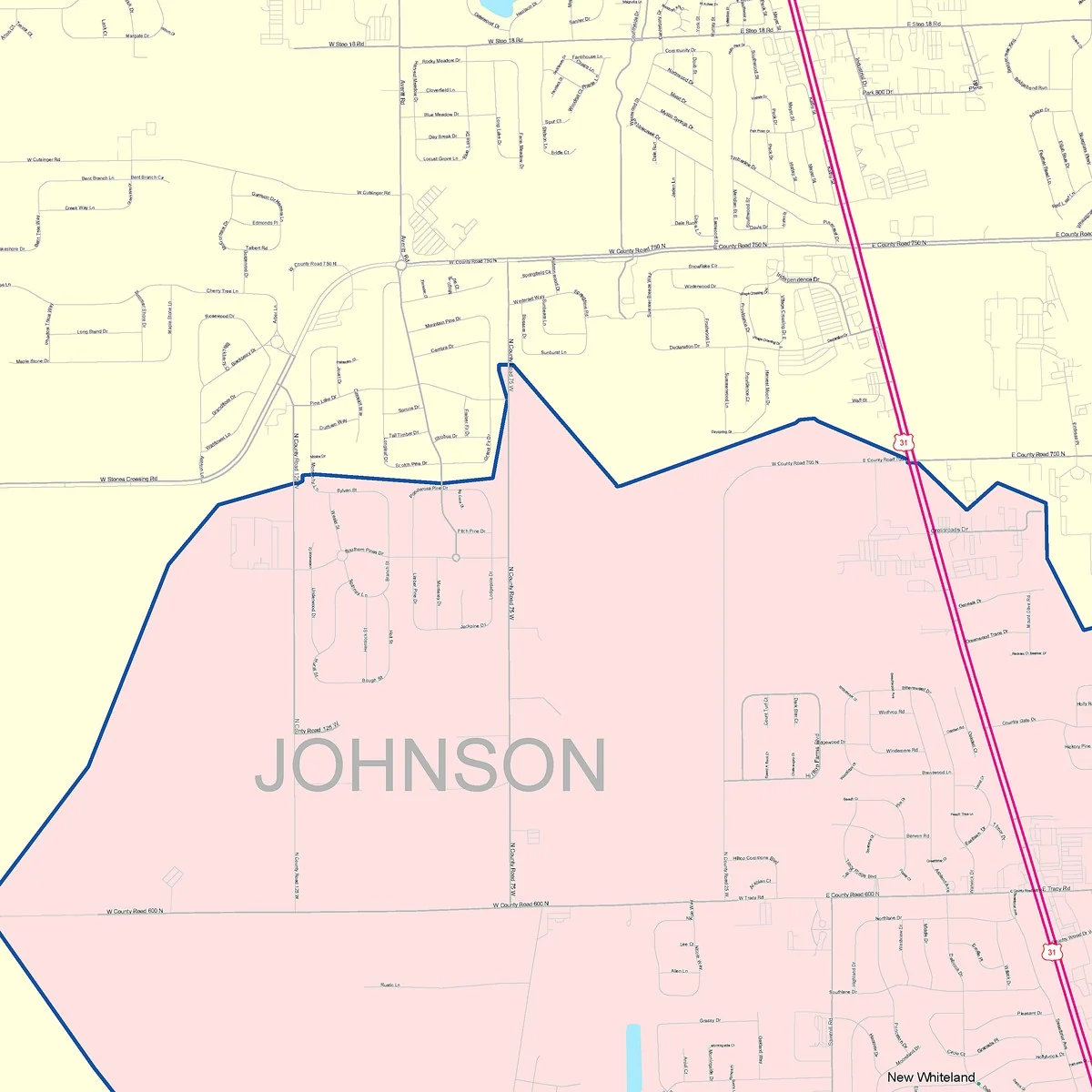 Color Cast Wall Map of Greenwood, IN - Image 5