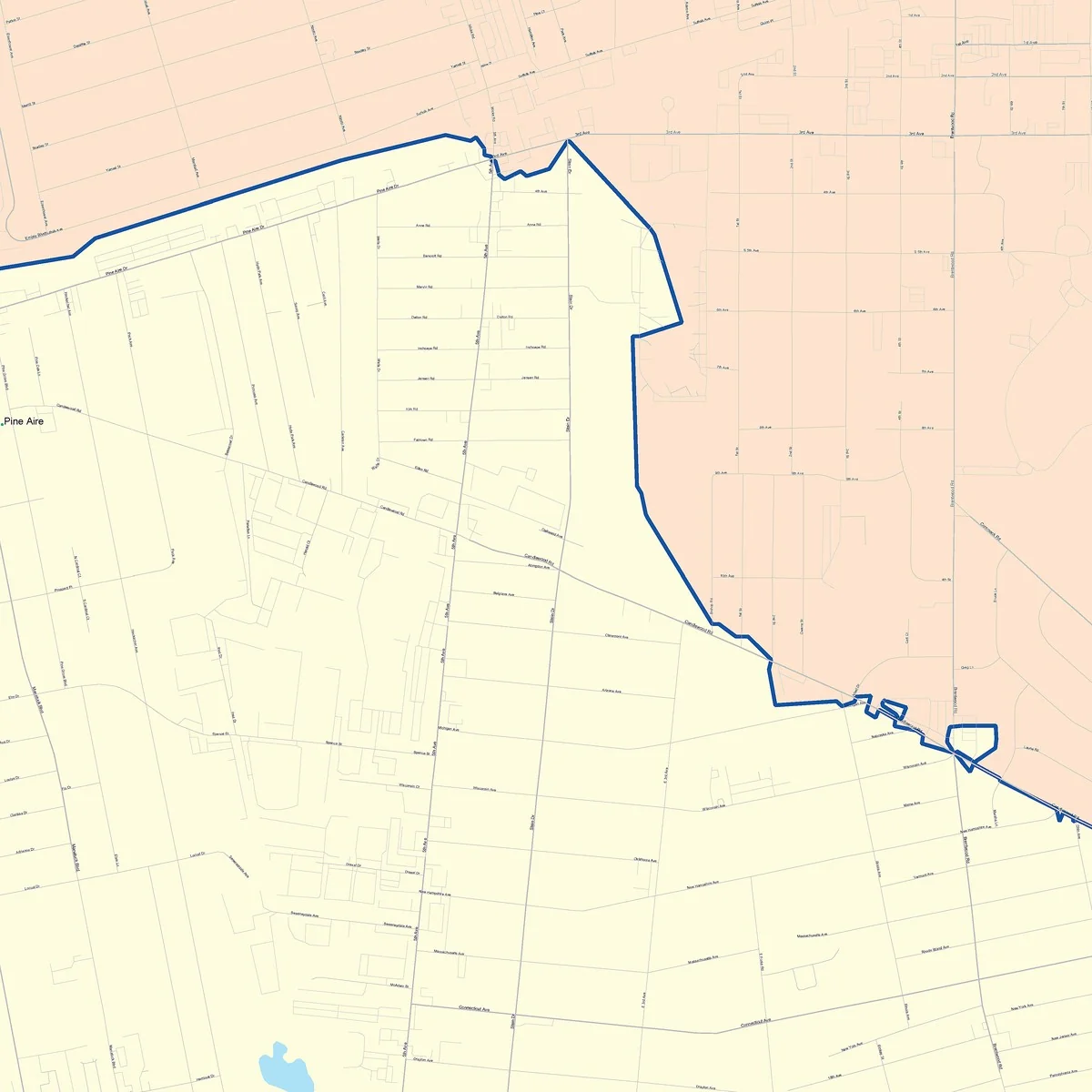 Color Cast Zip Code Style Wall Map of Brentwood, NY - Image 5