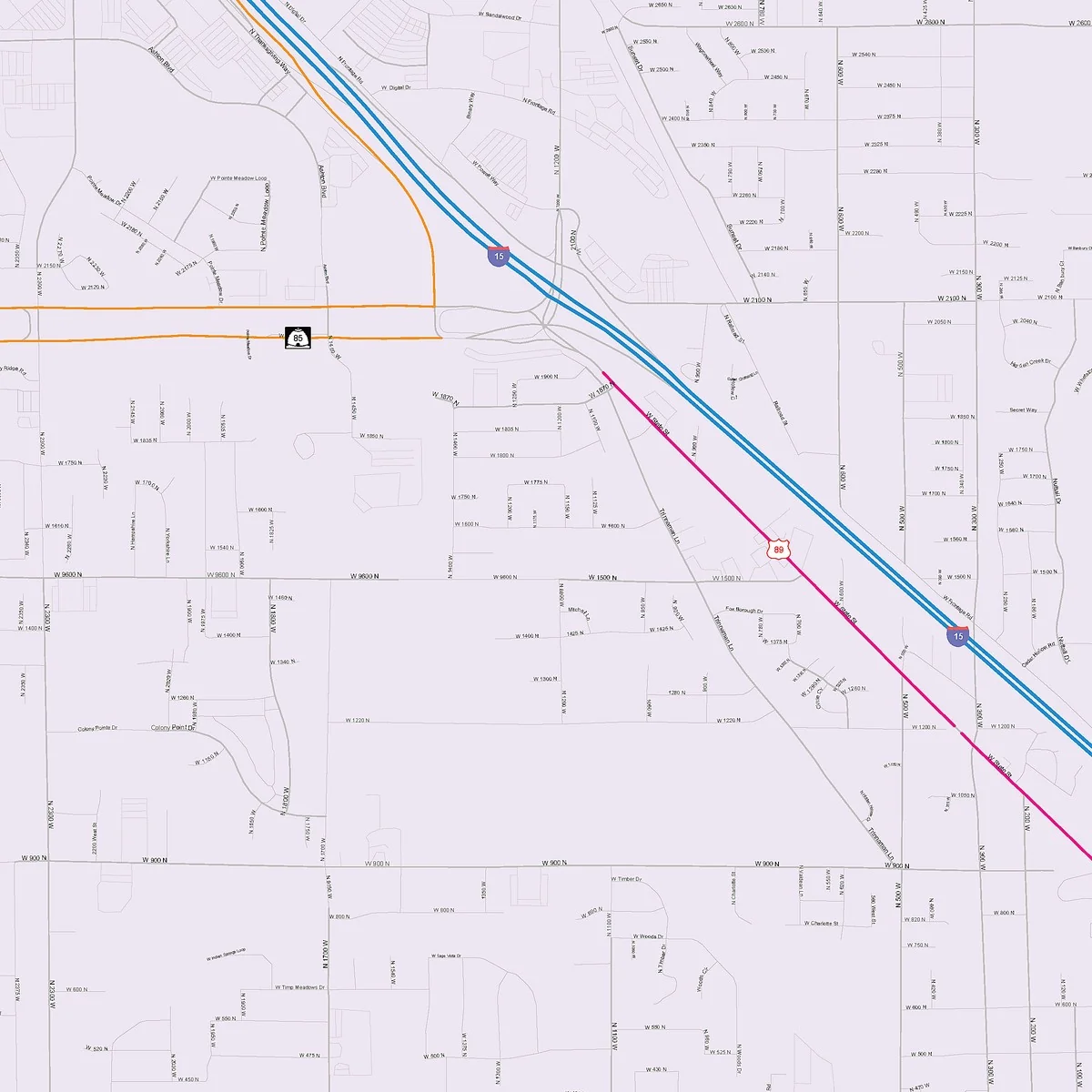 Color Cast Zip Code Style Wall Map of Lehi, UT - Image 2