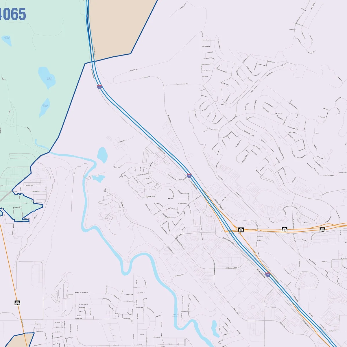 Color Cast Zip Code Style Wall Map of Lehi, UT - Image 3