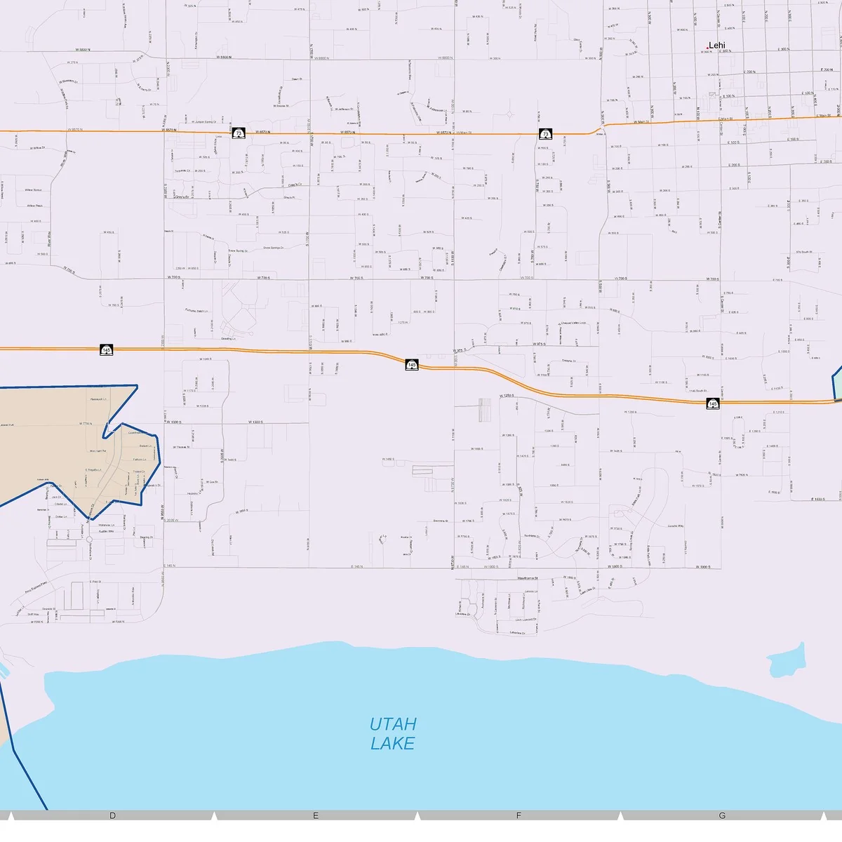 Color Cast Zip Code Style Wall Map of Lehi, UT - Image 5