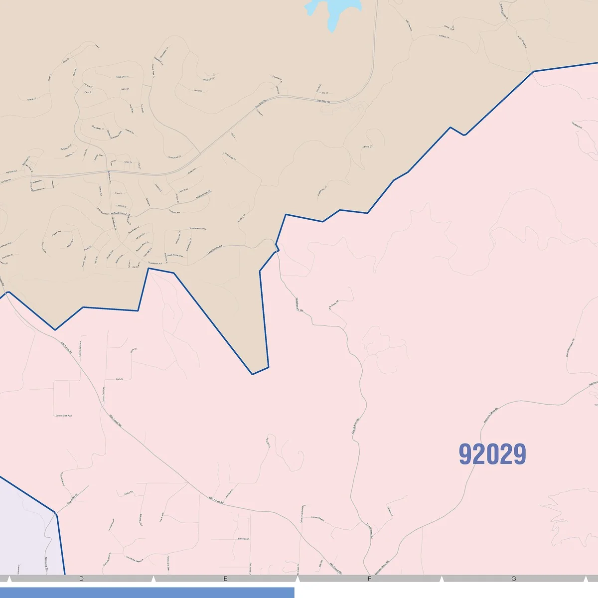 Color Cast Zip Code Style Wall Map of San Marcos, CA - Image 5