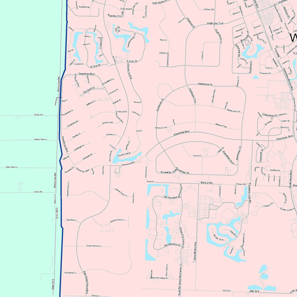 Color Cast Zip Code Style Wall Map of Wellington, FL - Image 2