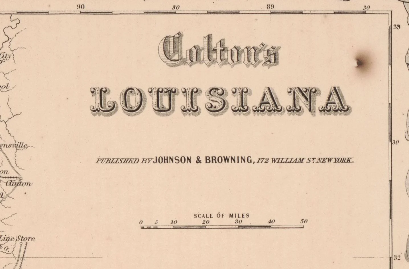 Colton's Louisiana, 1855 - Image 3