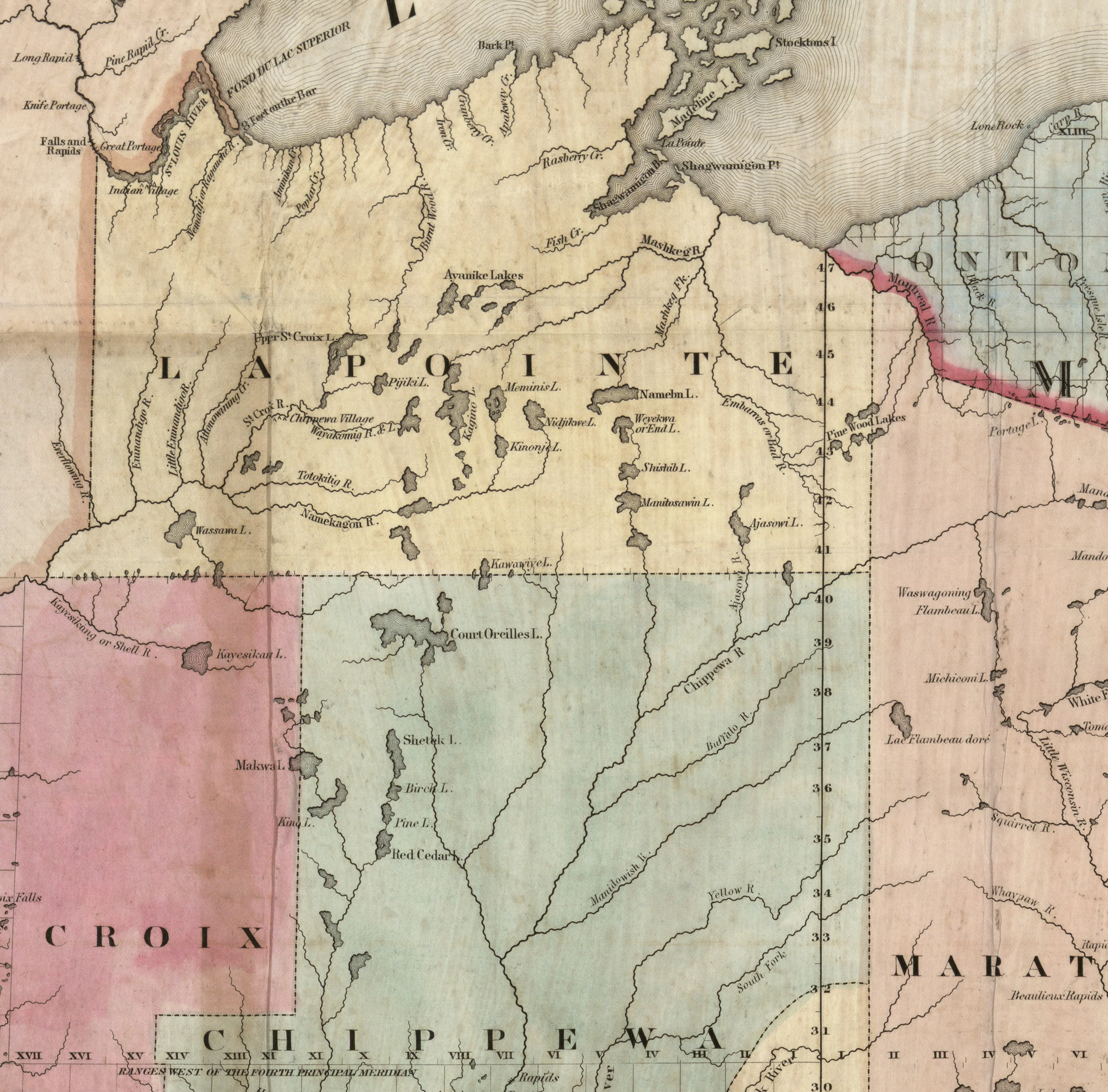 Colton's Township Map of the State of Wisconsin, 1851 - Image 3