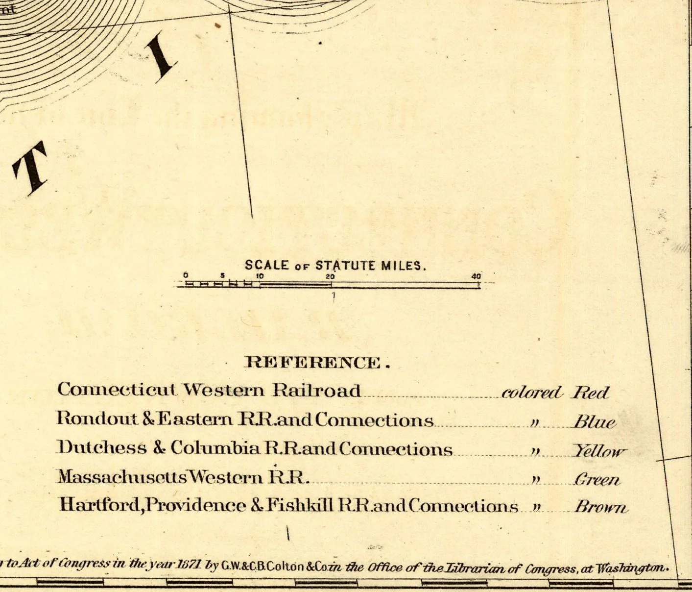 Connecticut Western Railroad and Its Connections, 1871 - Image 3