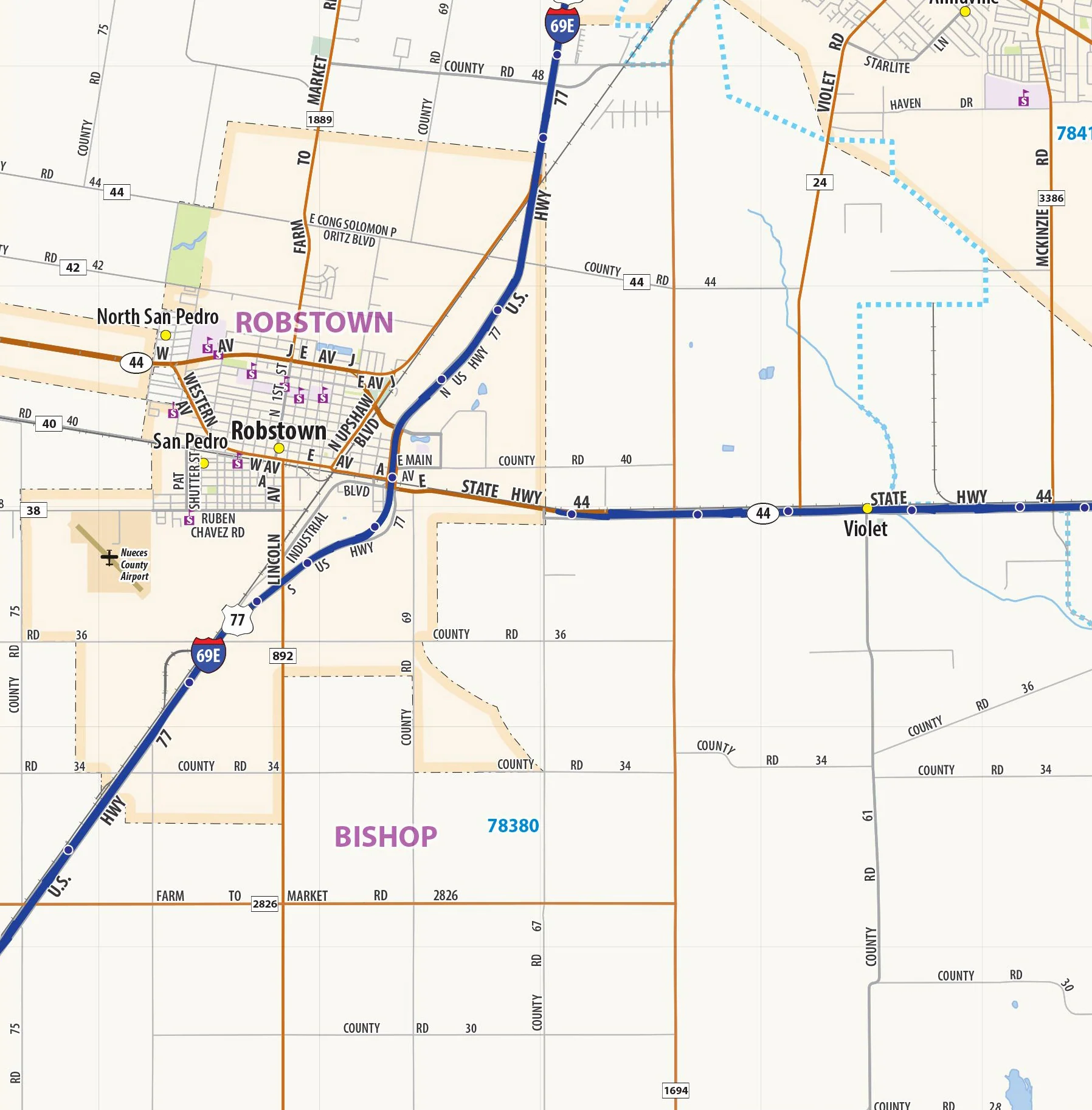 Corpus Christi Area Wall Map - Image 4