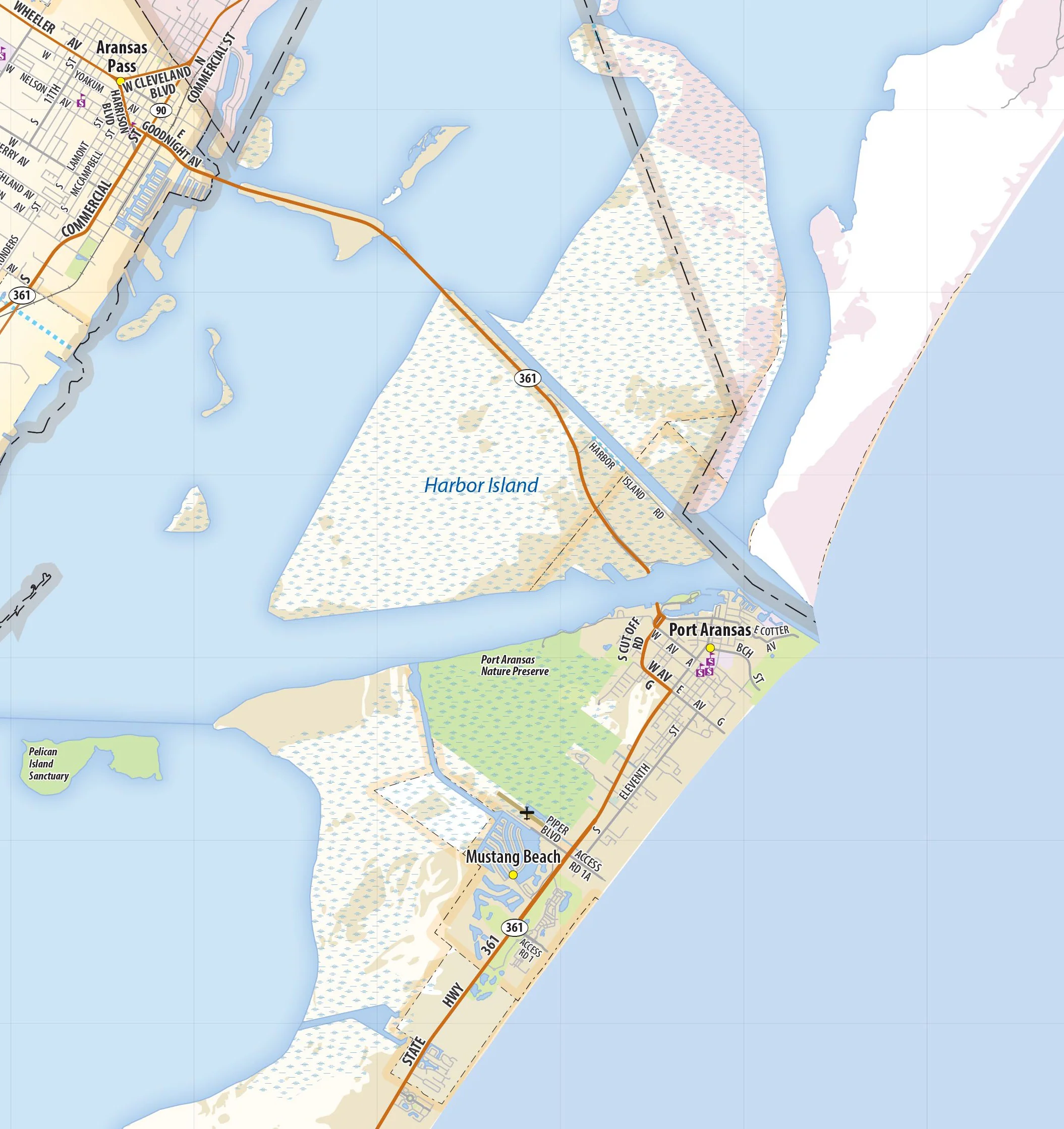 Corpus Christi Area Wall Map - Image 6