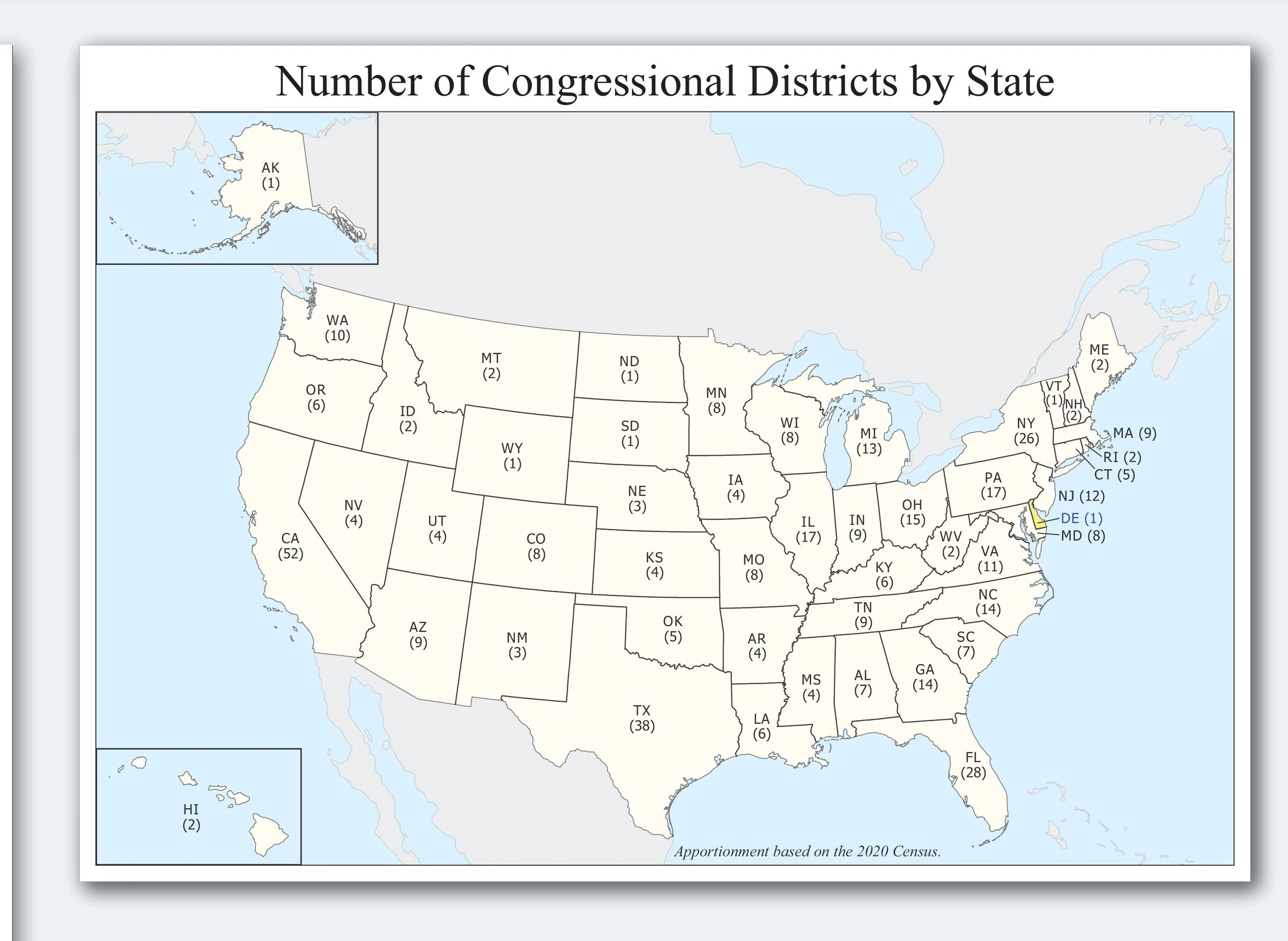 Delaware Congressional District Wall Map - Image 4
