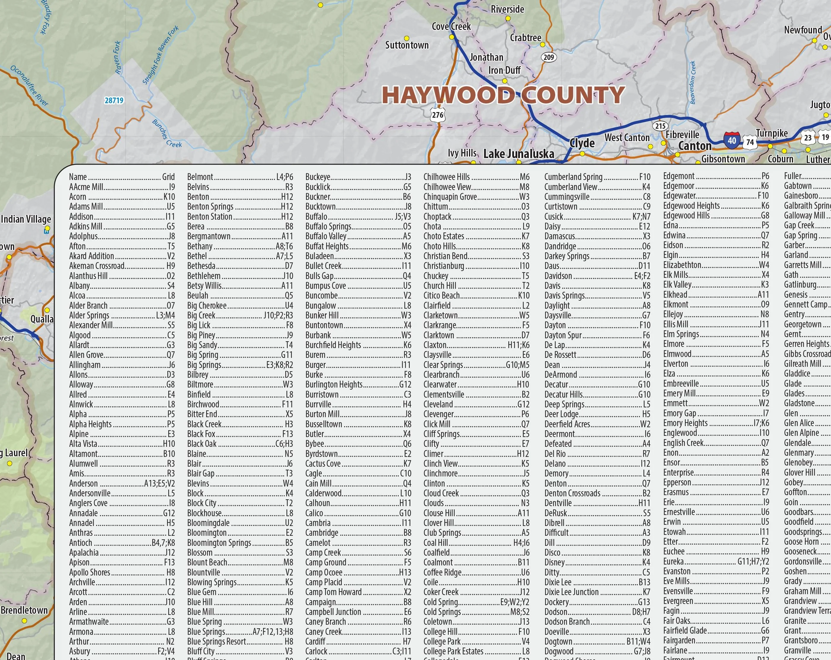 East Tennessee Regional Area Wall Map - Image 5