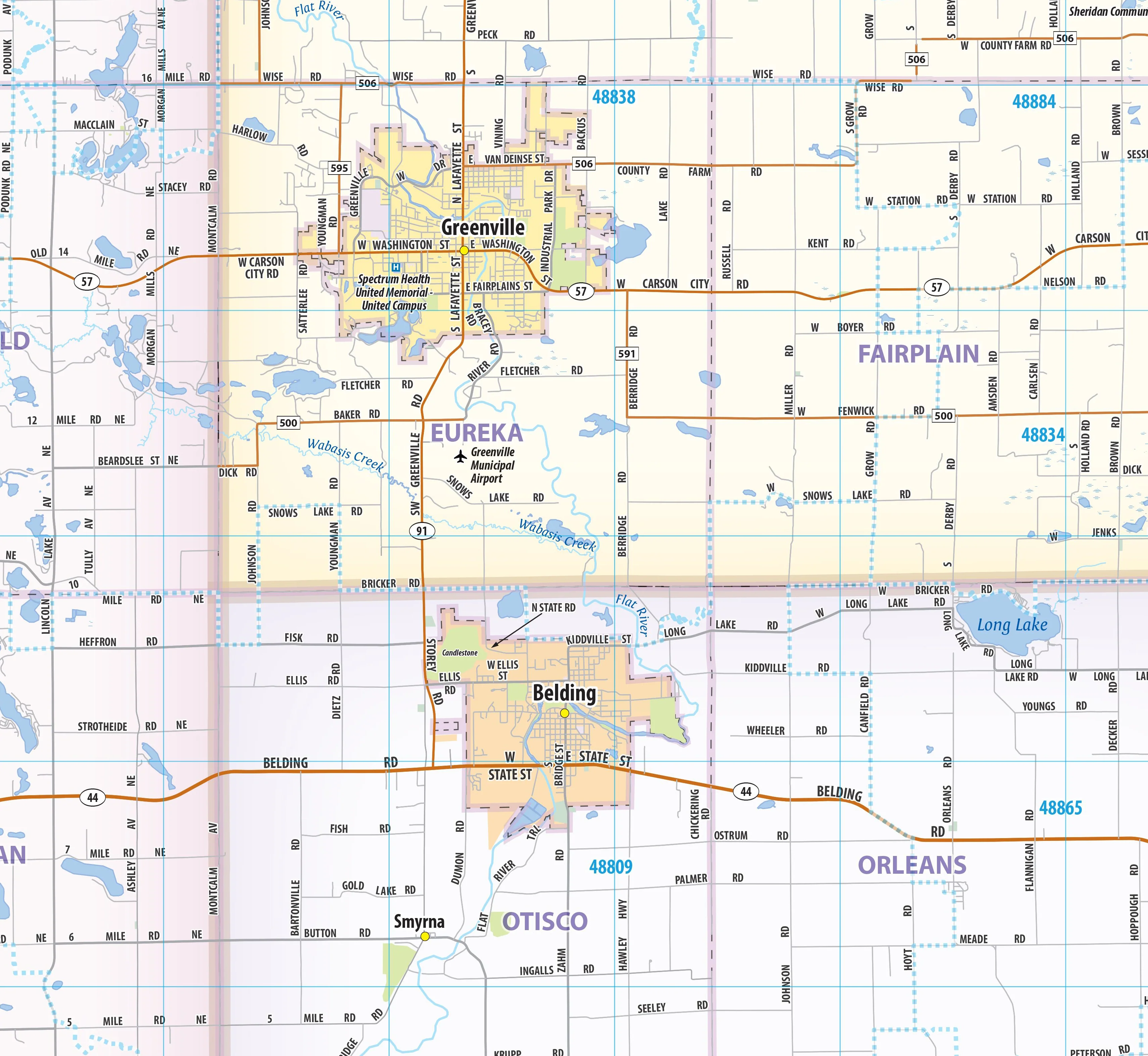 Grand Rapids Metro Area Wall Map - Image 5