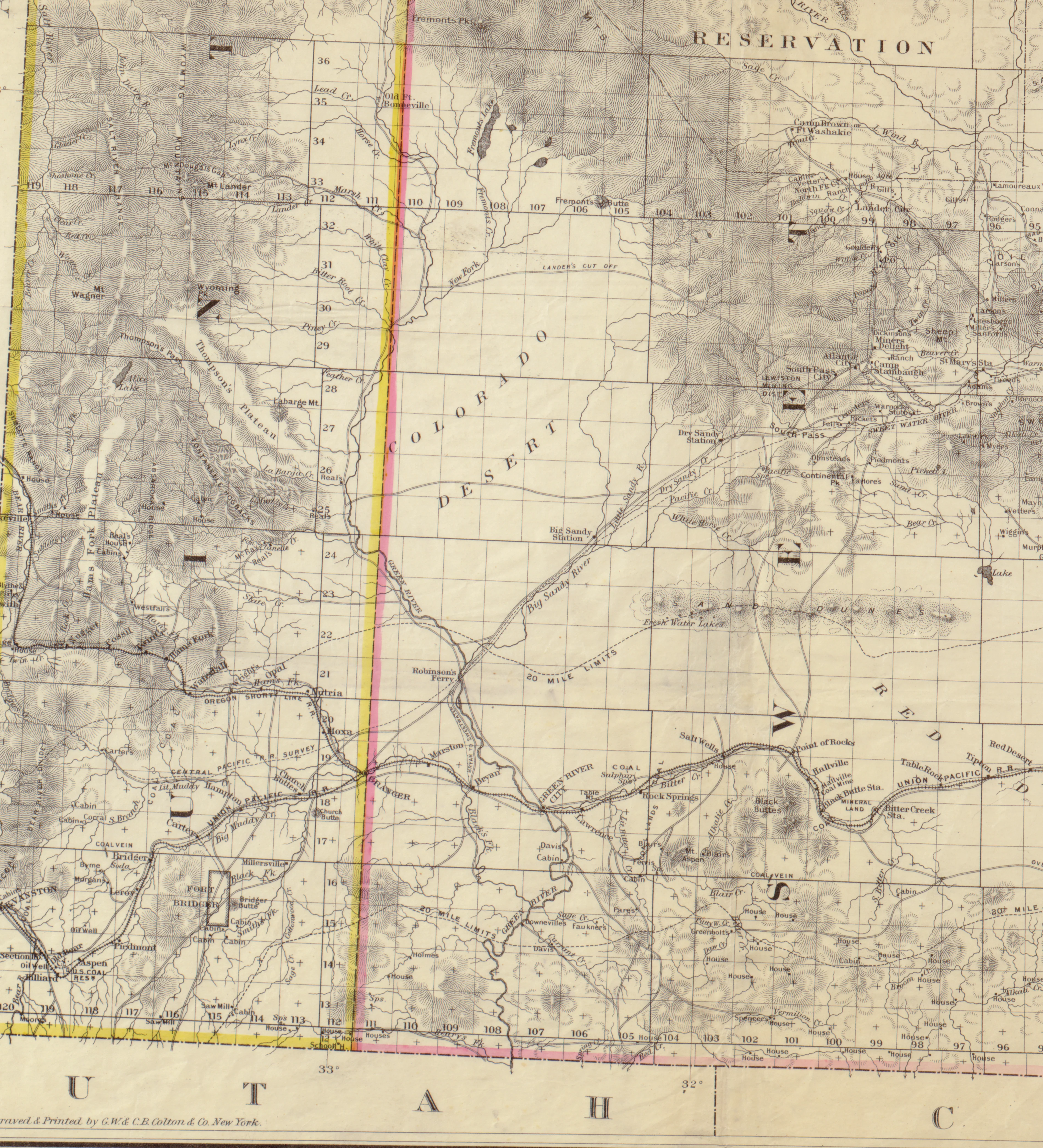Holt's New Map of Wyoming, 1883 - Image 5