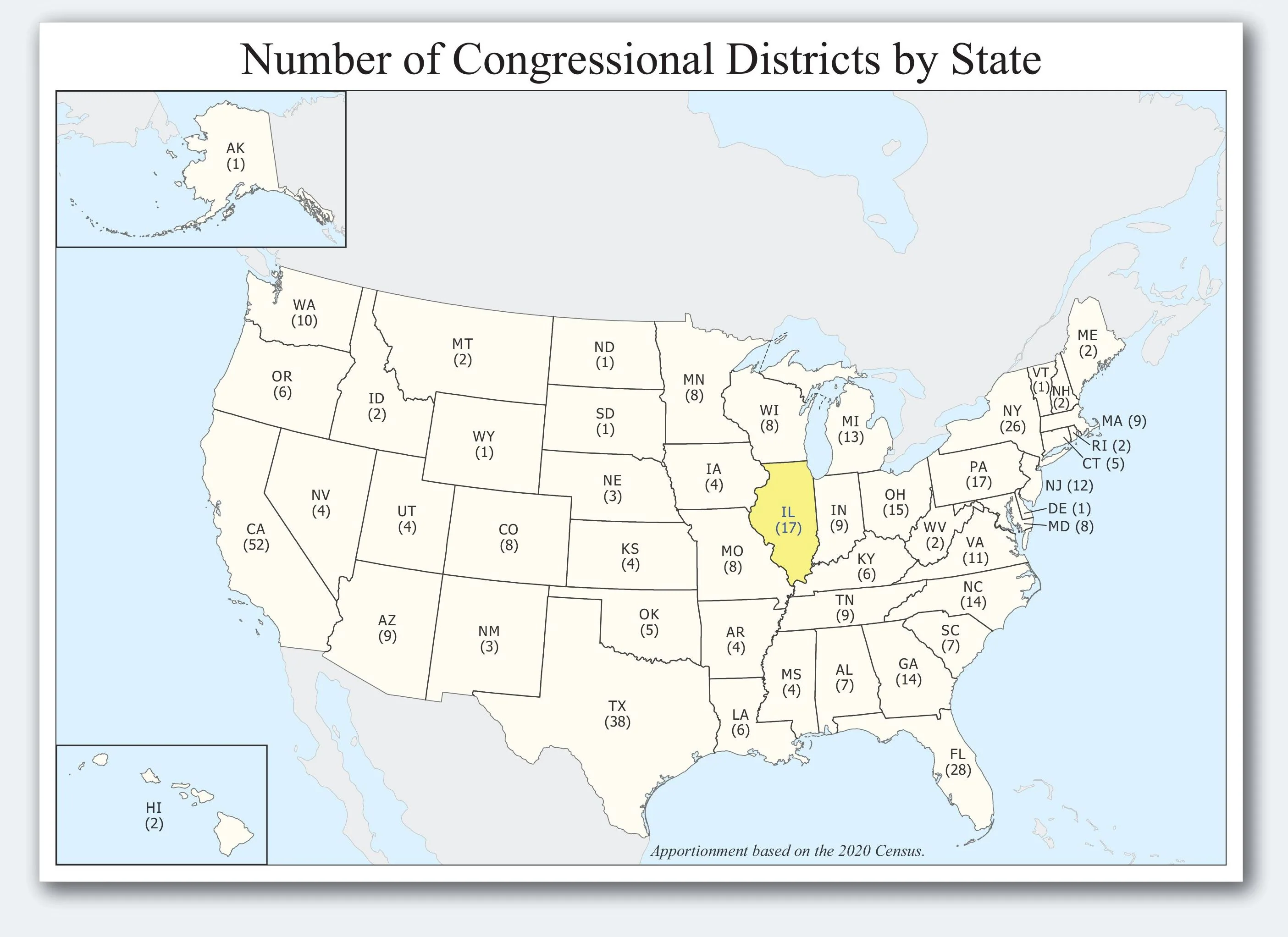 Illinois Congressional District Wall Map - Image 4