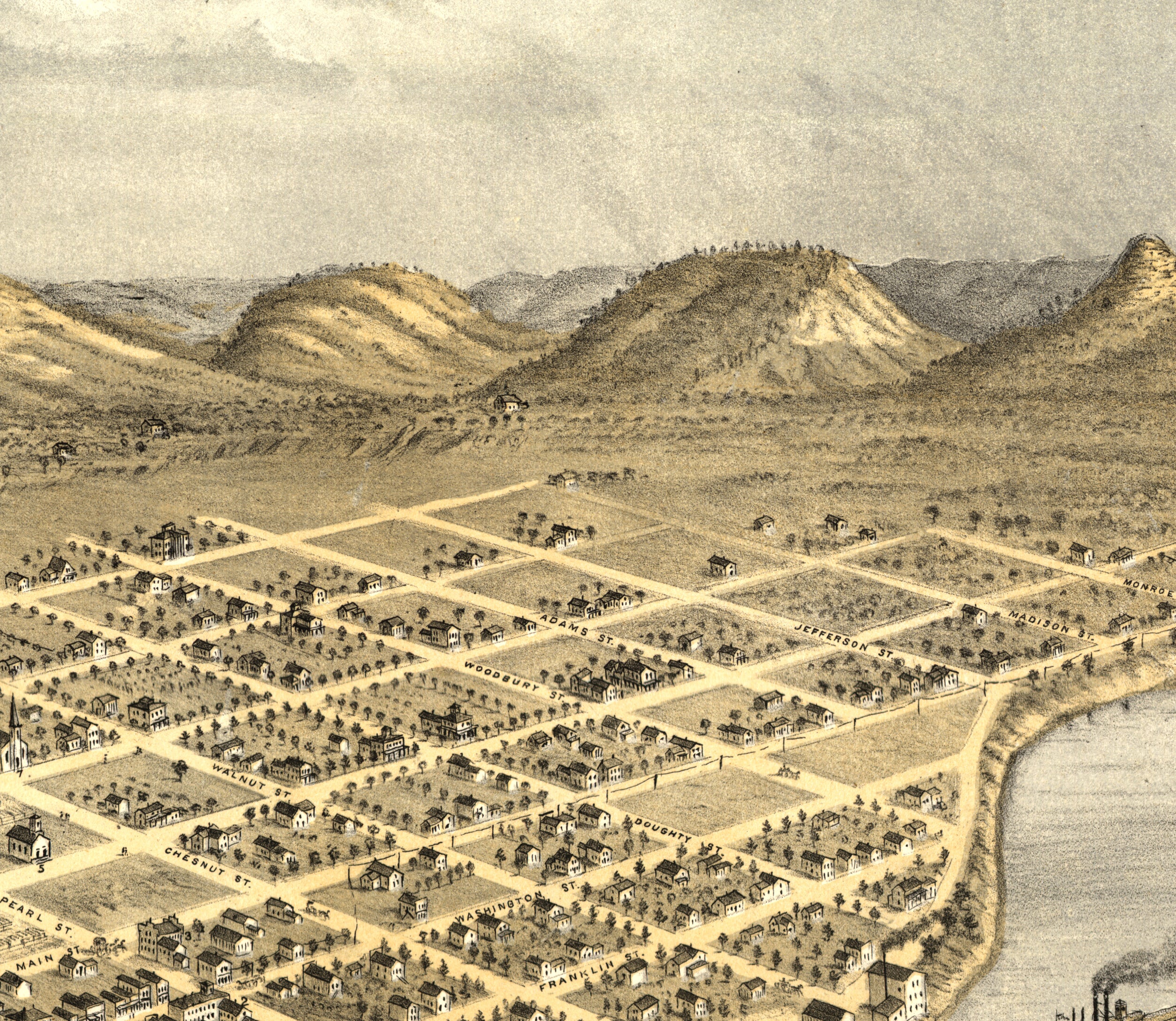 Bird's Eye View of Lake City, Minnesota, 1867 - Image 5