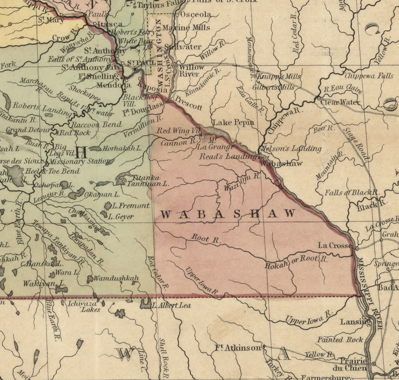 Map of Minnesota Territory, 1852 - Image 3