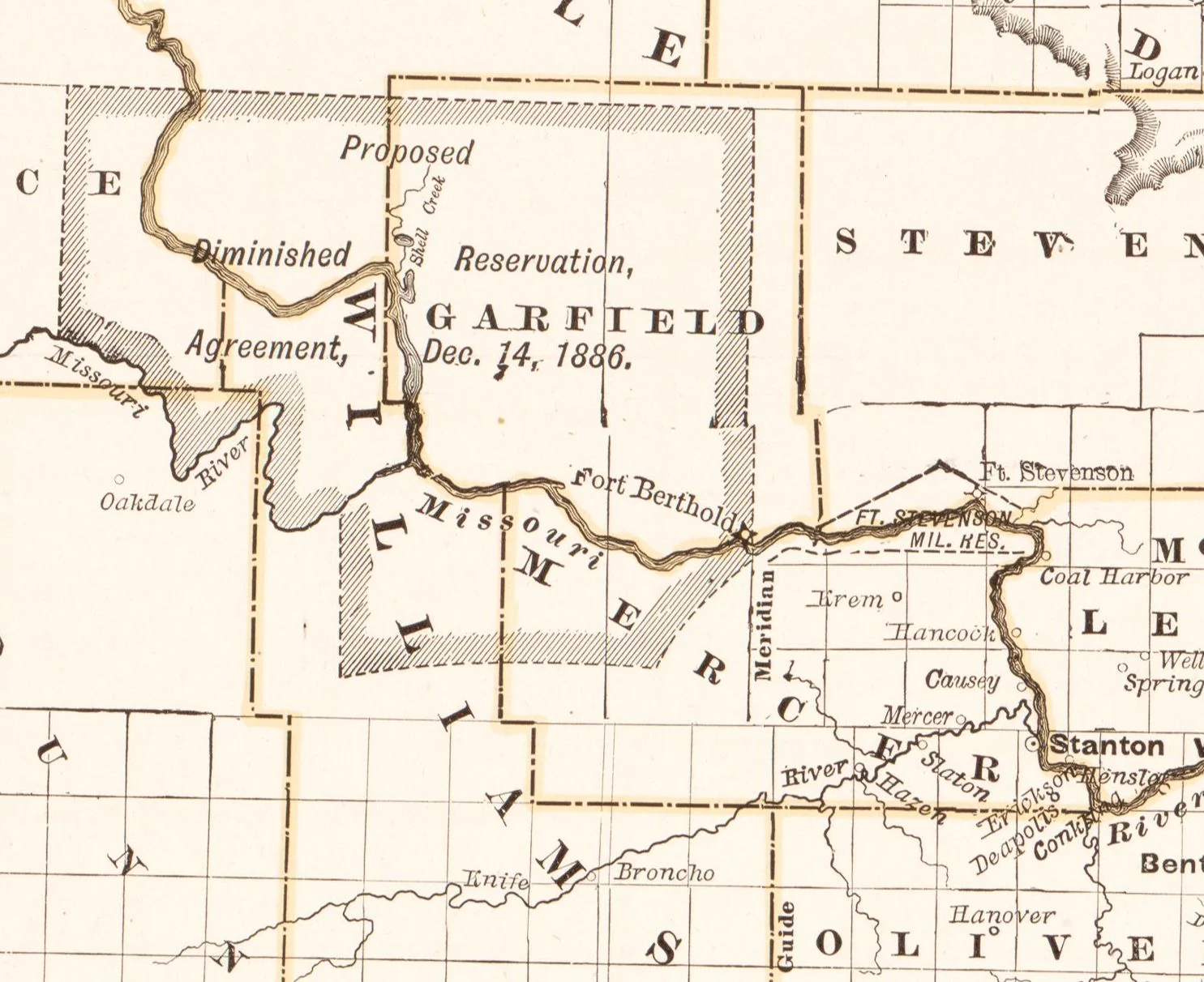 Map of North Dakota, 1891 - Image 3