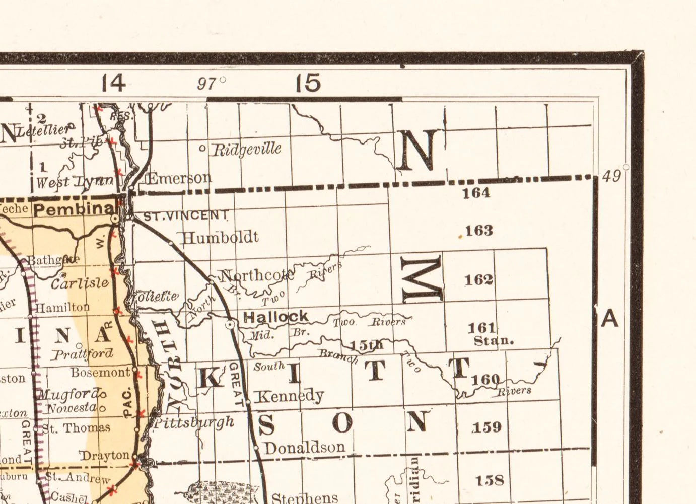 Map of North Dakota, 1891 - Image 5