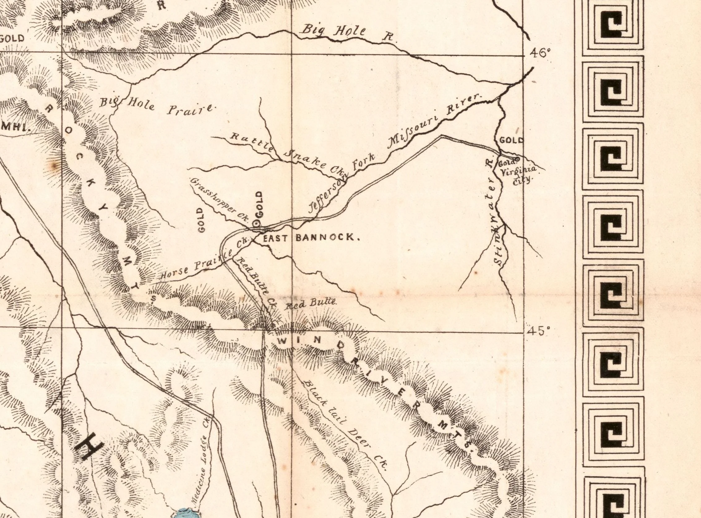 Map of the Mining Sections of Idaho and Oregon, 1864 - Image 5