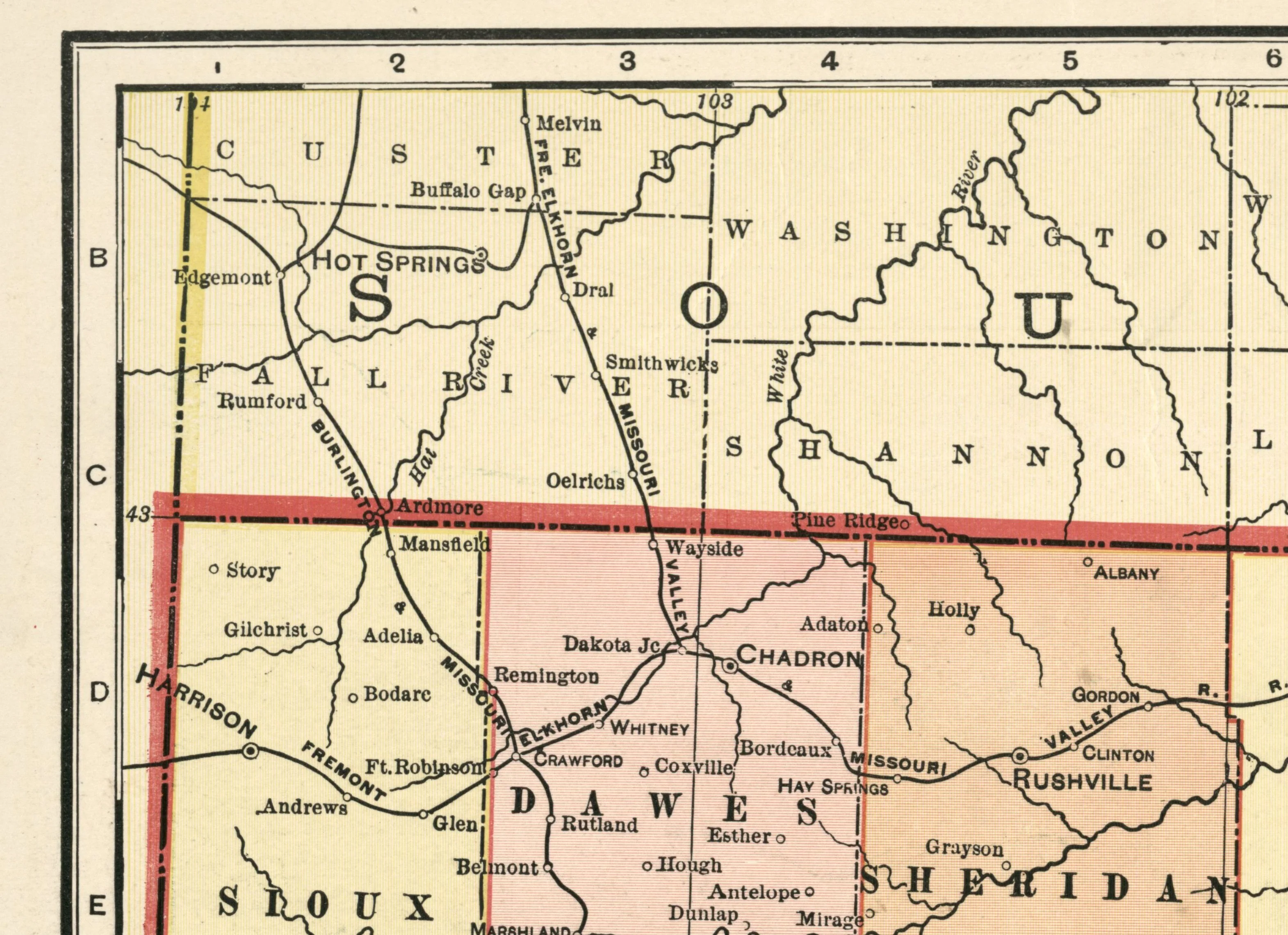Map of the State of Nebraska, 1902 - Image 3
