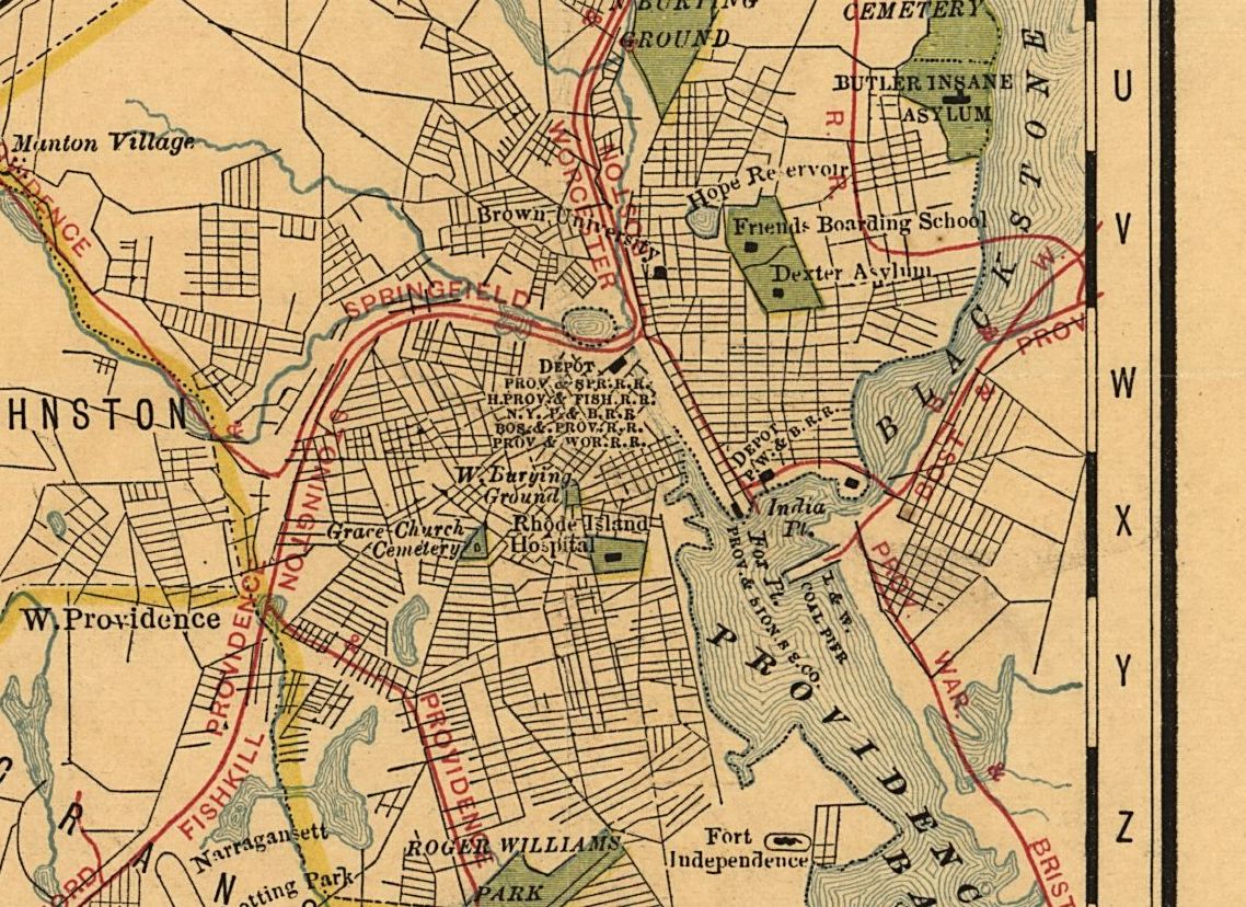 Map of the State of Rhode Island Showing Railroads, 1875 - Image 5