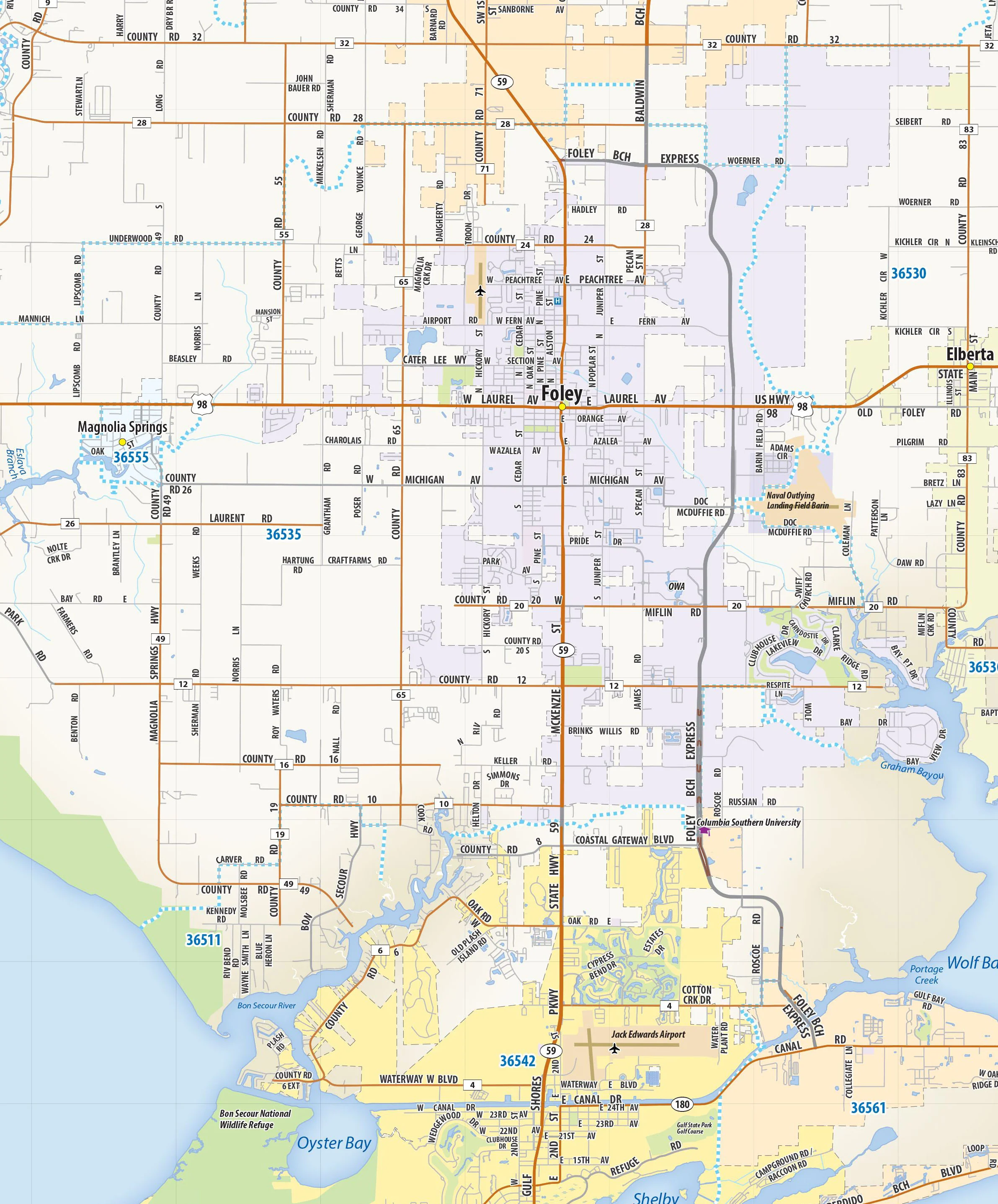 Mobile Metro Area Wall Map - Image 4
