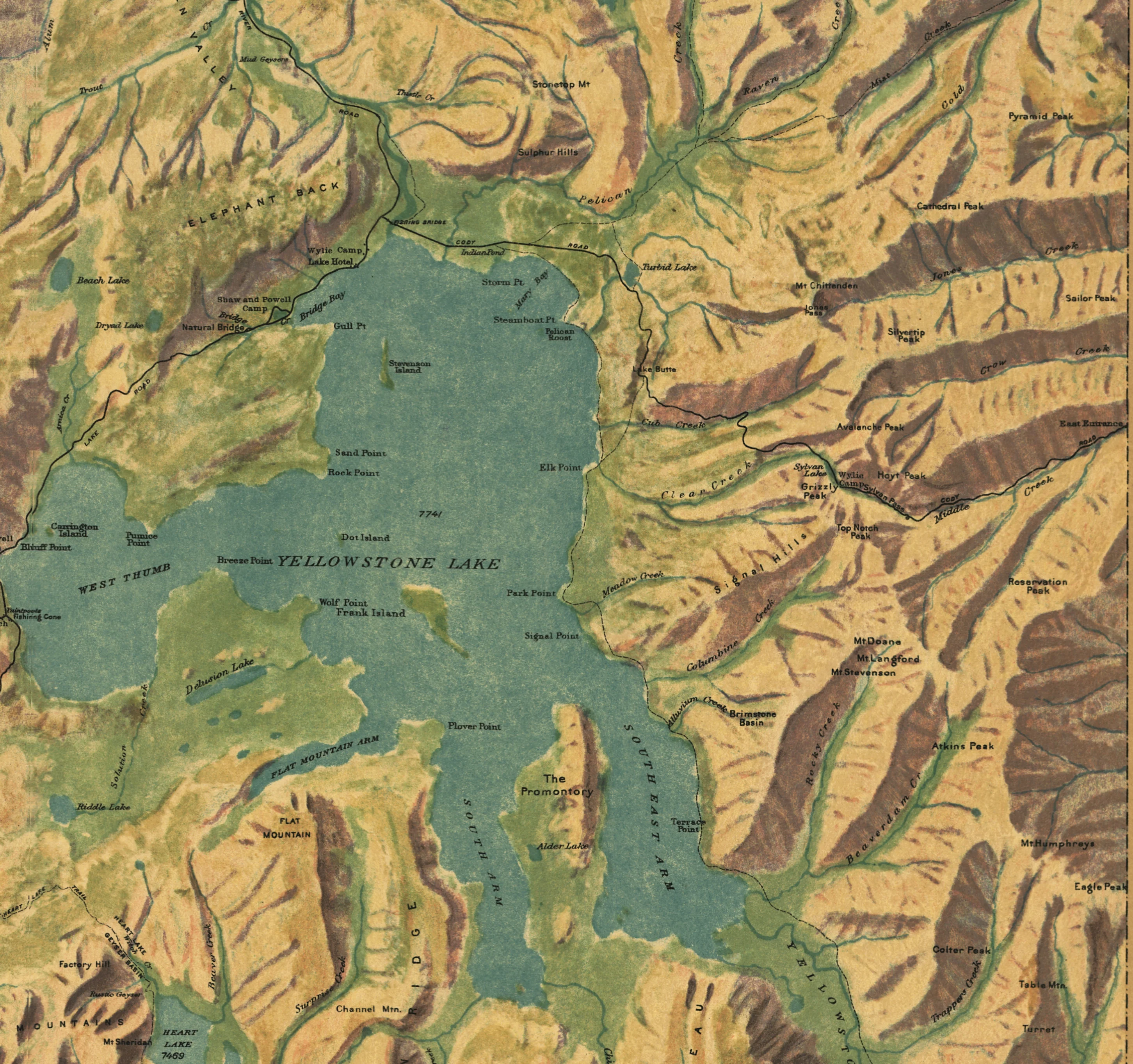 Panoramic View of the Yellowstone National Park, Wyoming-Montana-Idaho, 1915 - Image 5